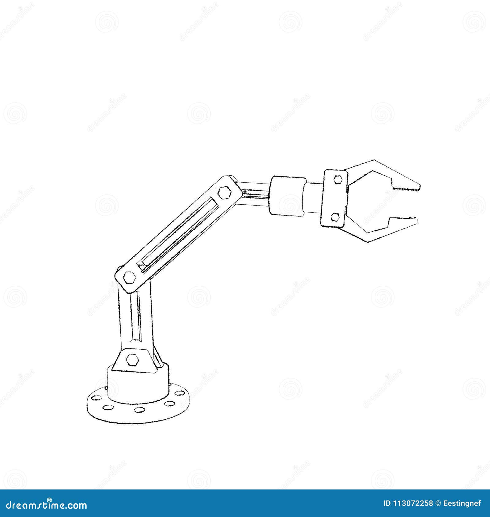 Wallpaper #m0ARMJMBJhL2WPba_L8Z10 Robotic Arm Isolated on White Backgroundsketch Illustration Stock
