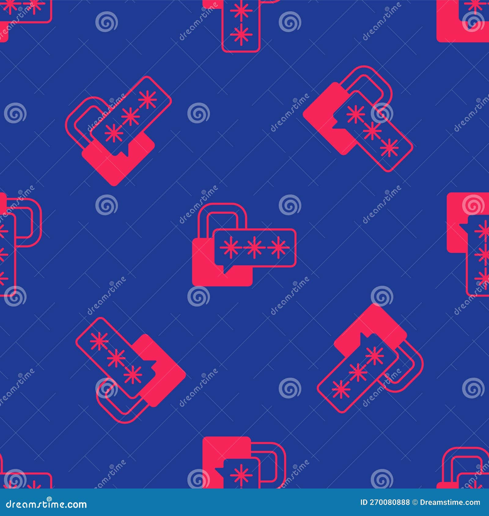 Wallpaper #ChDFYZMBgfYVyjoKzRzr324 Red Cyber Security Icon Isolated Seamless Pattern on Blue Background