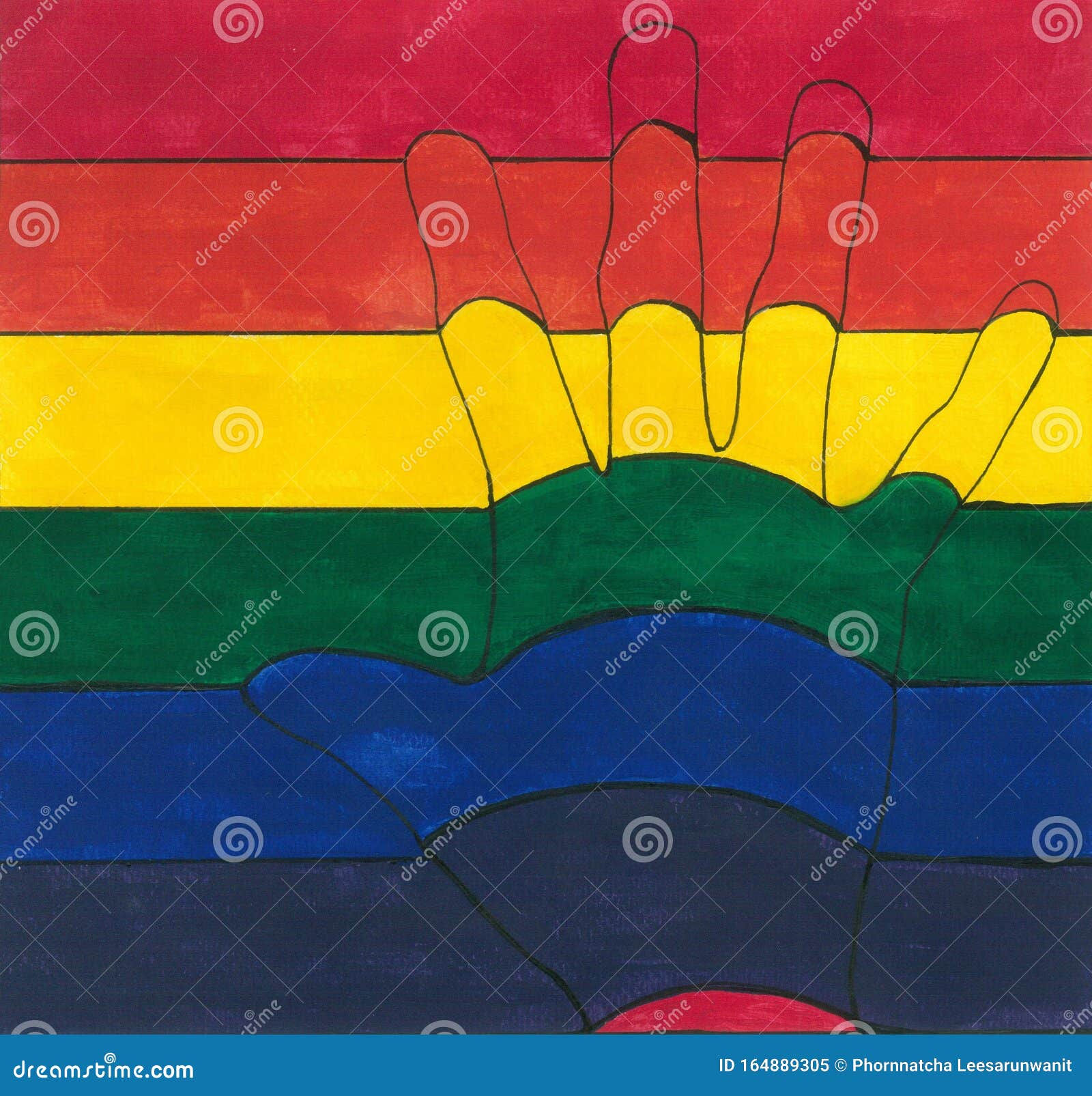 Wallpaper #fmcp65IBSpphPi3-I0r2524 Rainbow Color Hand with Copy Space Lgbtq Pride Concept Realistic