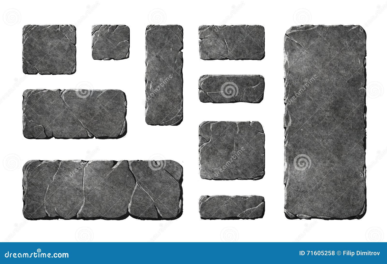 Wallpaper #RWfU_ZIBSpphPi3-iZ0I262 Realistic Stone Buttons and Elements Stock Illustration Illustration
