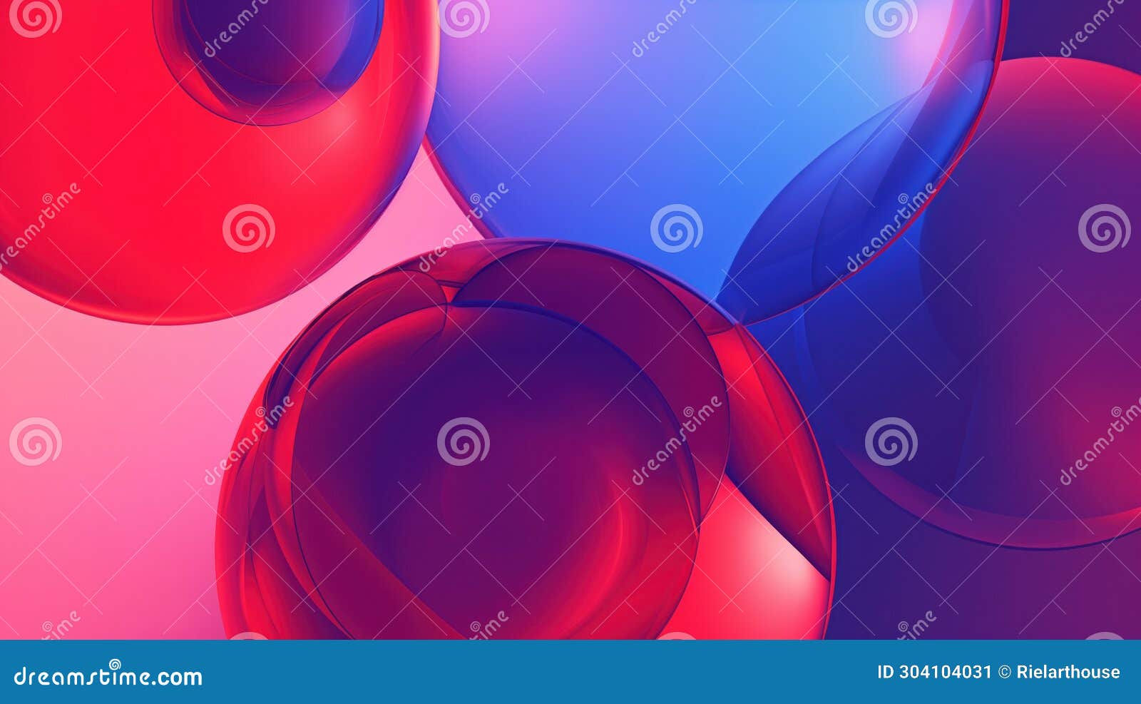 Wallpaper #ax0OLZMBlOZrFDOkns6e286 Red and Blue Abstract Background with Large Circles Stock Illustration