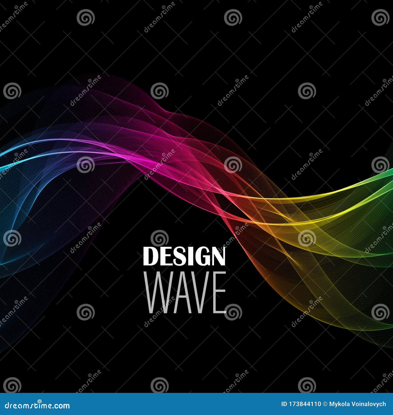 Wallpaper #OWisGZMBSpphPi3-0Bjv4 Rainbow Waves on Black Background Colorful Light Line Bright Abstract
