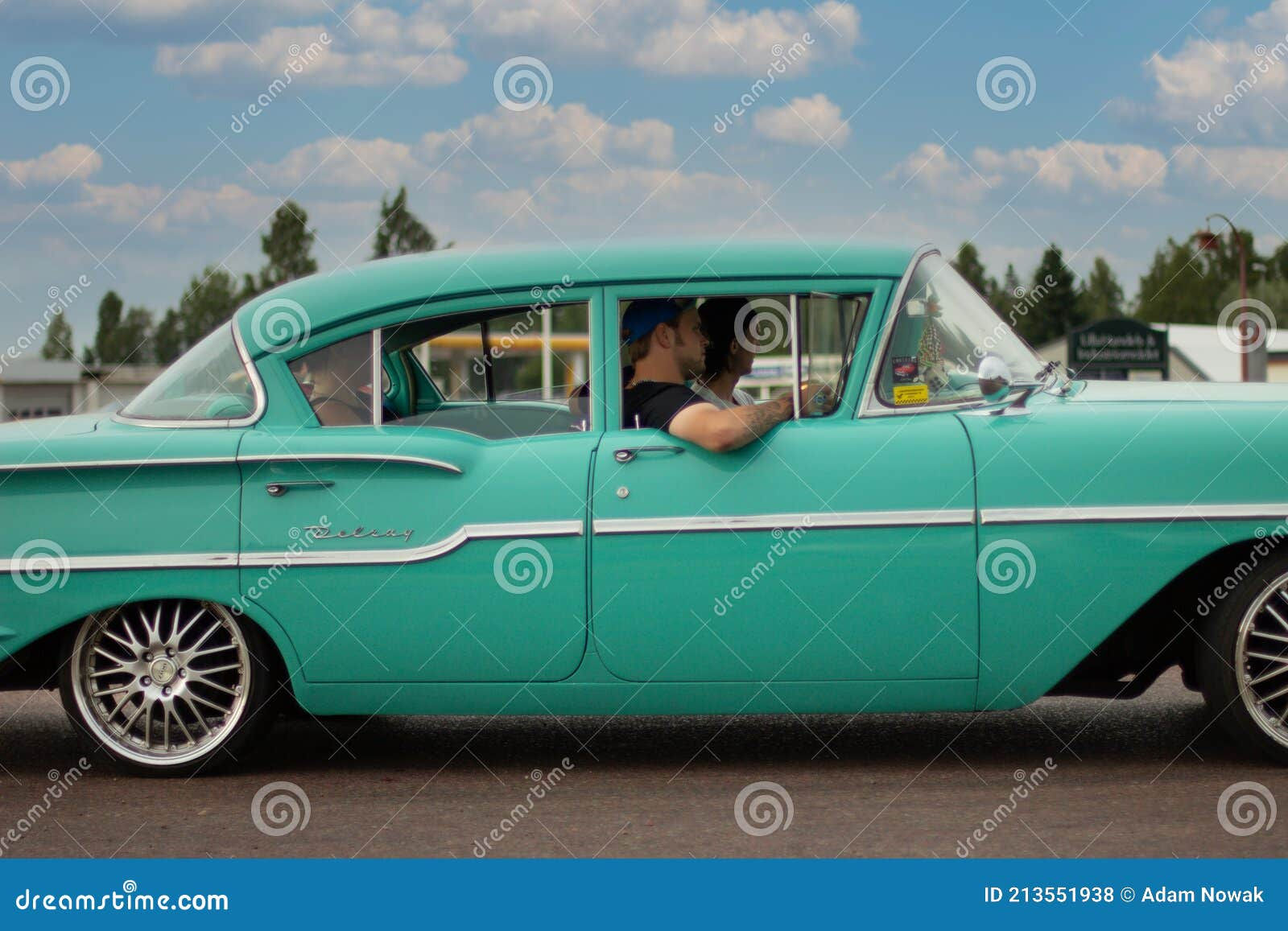 Wallpaper #c2c__JIBSpphPi3-x5fl324 An Historic Blue American Car Side View Editorial Stock Photo Image