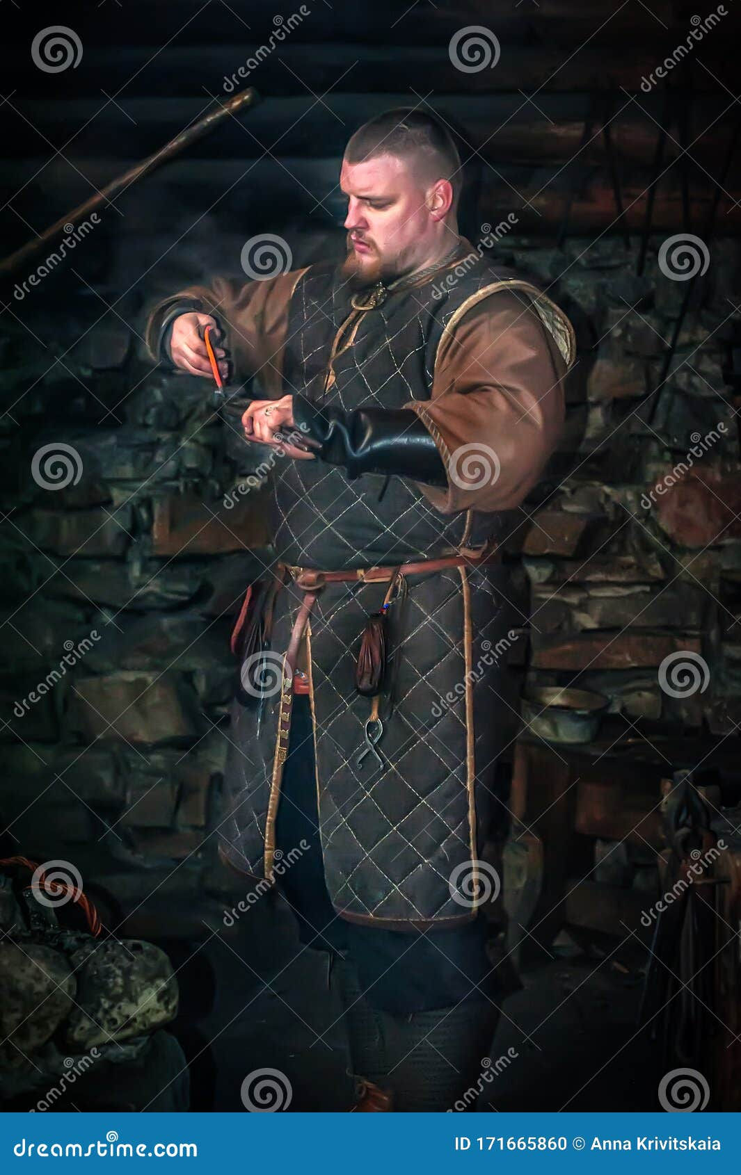 Wallpaper #UGe98ZIBSpphPi3-uW3x97 A Blacksmith in a Medieval Forge Historical Reconstruction of the