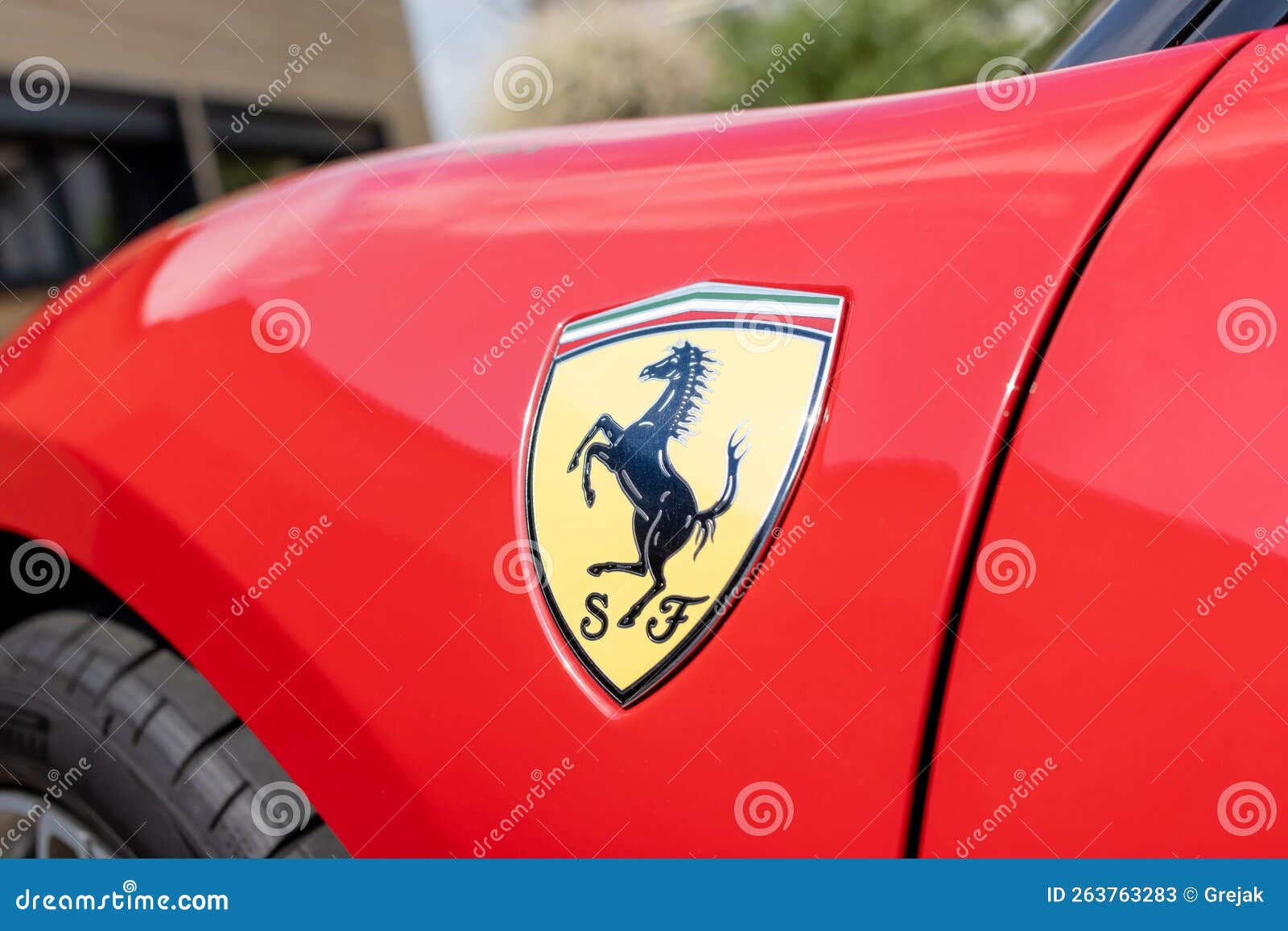 Wallpaper #z2ds9pIBSpphPi3--YO6228 Red Ferrari F8 Tributo Italian Luxury Sports Car Editorial Stock Photo