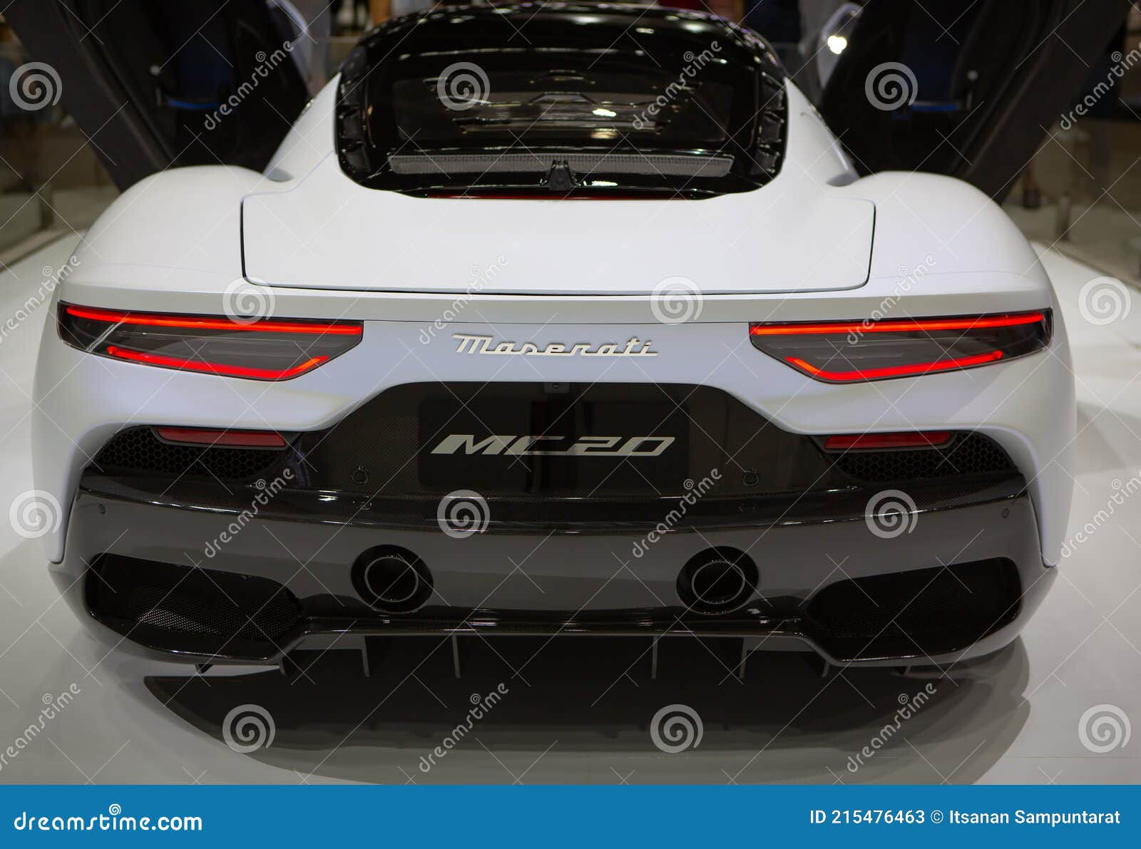 Wallpaper #-GGsLpMB3VrvfBrRNCTz183 Rear View of Supercar Maserati Mc20 Editorial Stock Photo Image of
