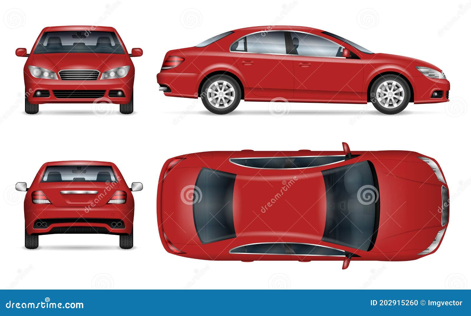 Wallpaper #kWidIpMBSpphPi3-uDN491 Red Car Vector Template Vehicle Branding Mockup Side Front Back Top