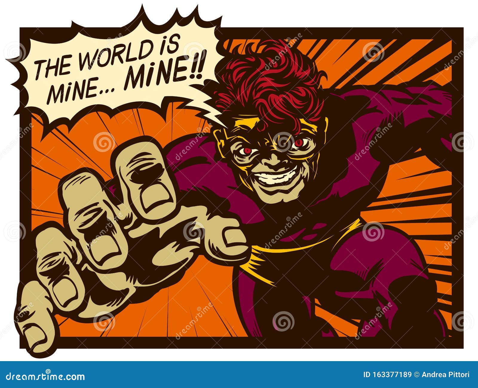 Wallpaper #-ECKMJMBJhL2WPbawMFj431 Retro Comics Supervillain Scheming Evil Plan to Rule the World Vector