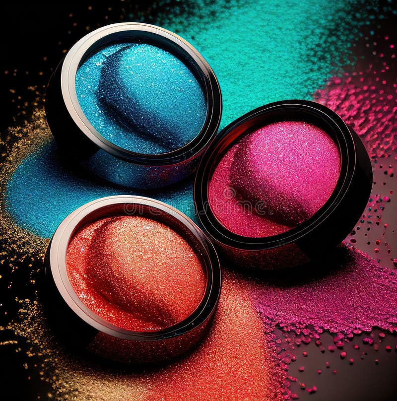 Wallpaper #v7ja2pIBJvJKYCmEYPP9207 Blue and Pink Glitter in Jars on Black Background Shiny Powder