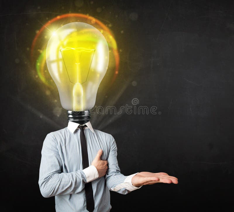 Wallpaper #FbmH3ZIBJvJKYCmEjAF278 Business Man with Light Bulb Head Concept Stock Image Image of