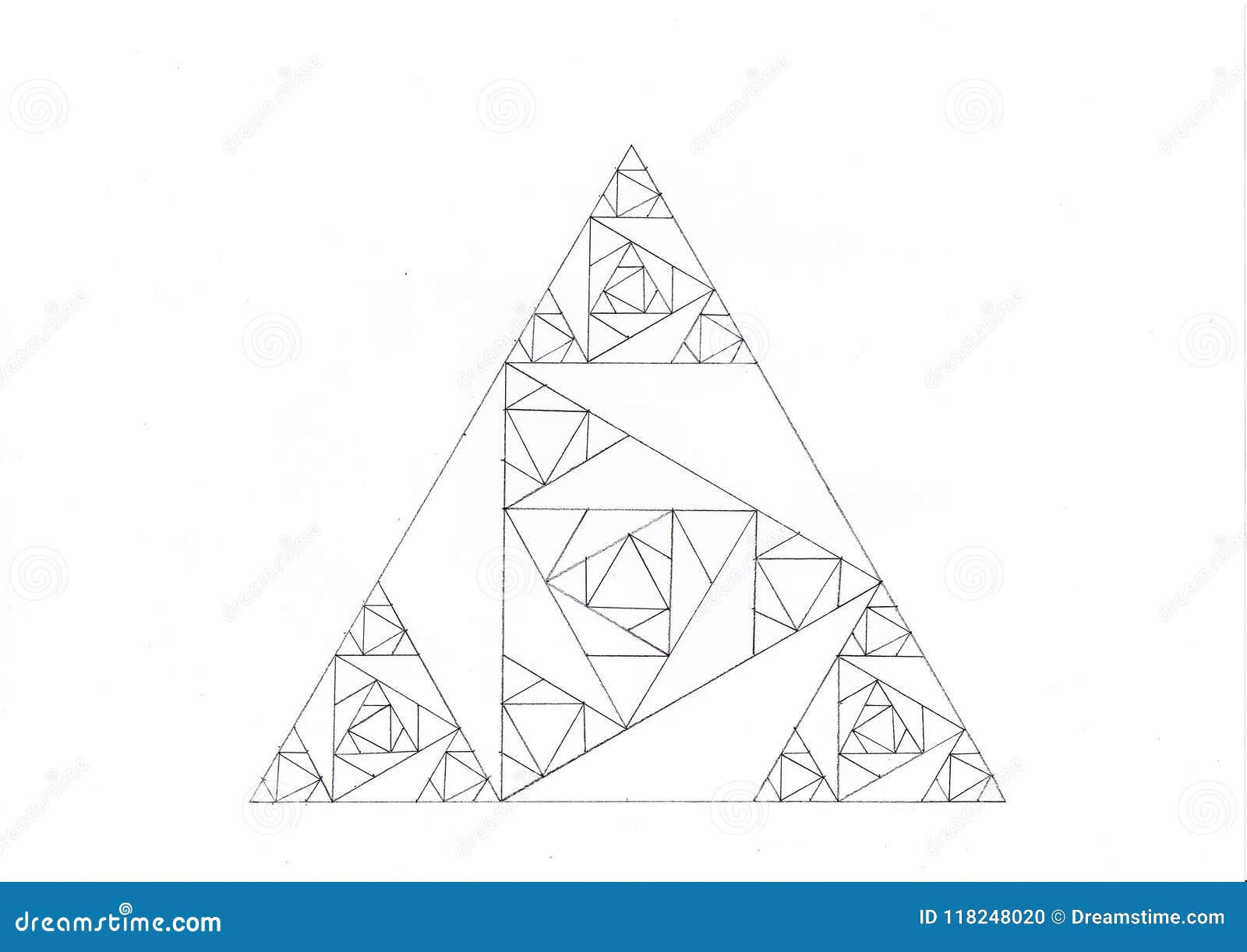 Wallpaper #PmeuAJMBSpphPi3-_adt29 Drawing of a Triangle Made of Smaller Triangles Stock Illustration