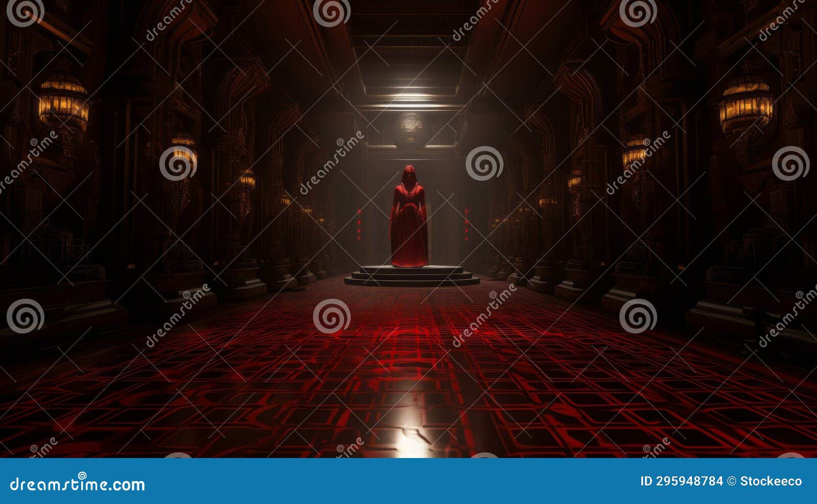 Wallpaper #aGjMFZMBSpphPi3-GAlH41 Dark Red Room with Unreal Engine 5 Hyper Realistic Sci Fi Art Stock