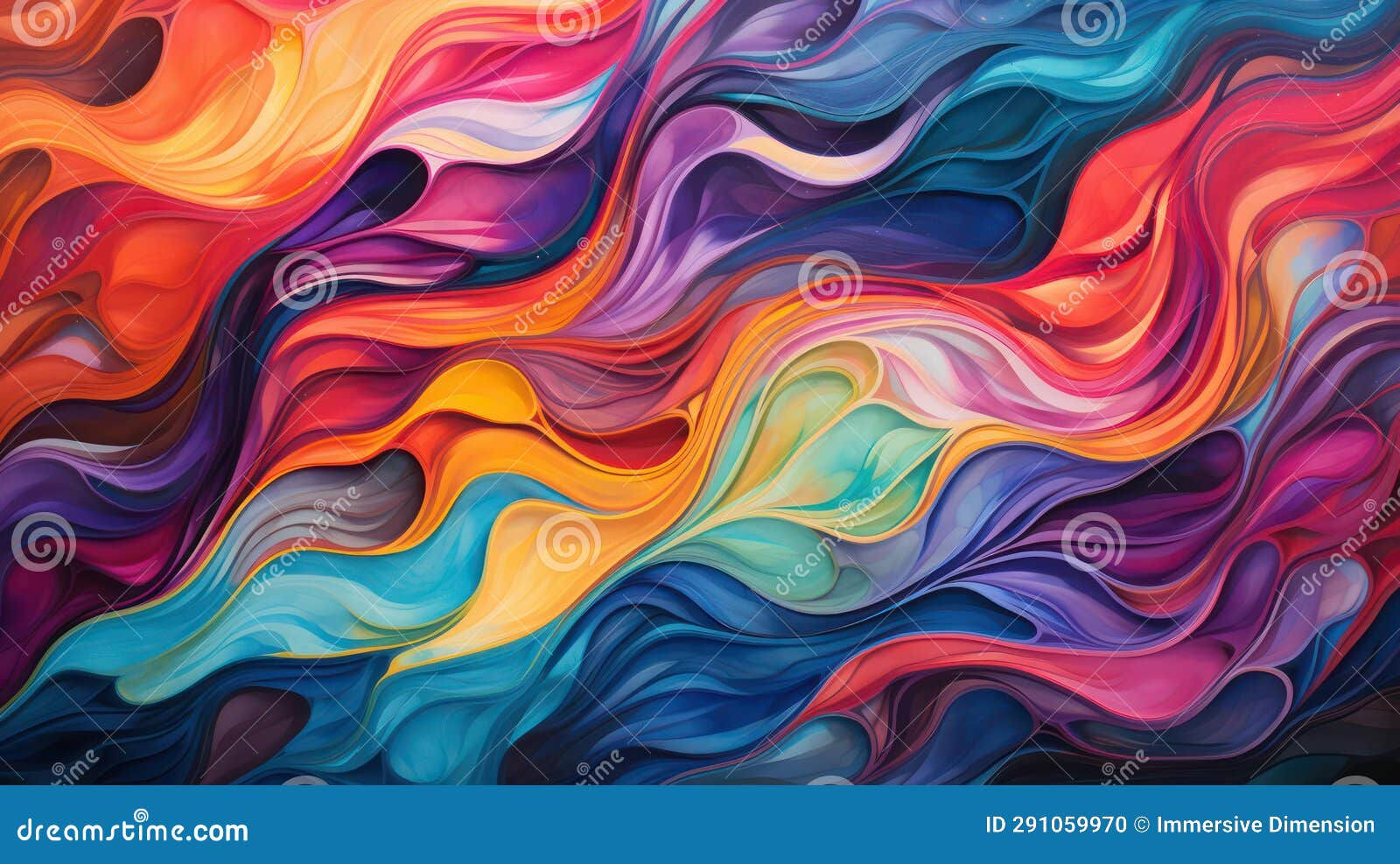 Wallpaper #fmcp65IBSpphPi3-I0r2162 Dynamic Marbled Acrylic Waves with Rainbow Colors Painting Texture
