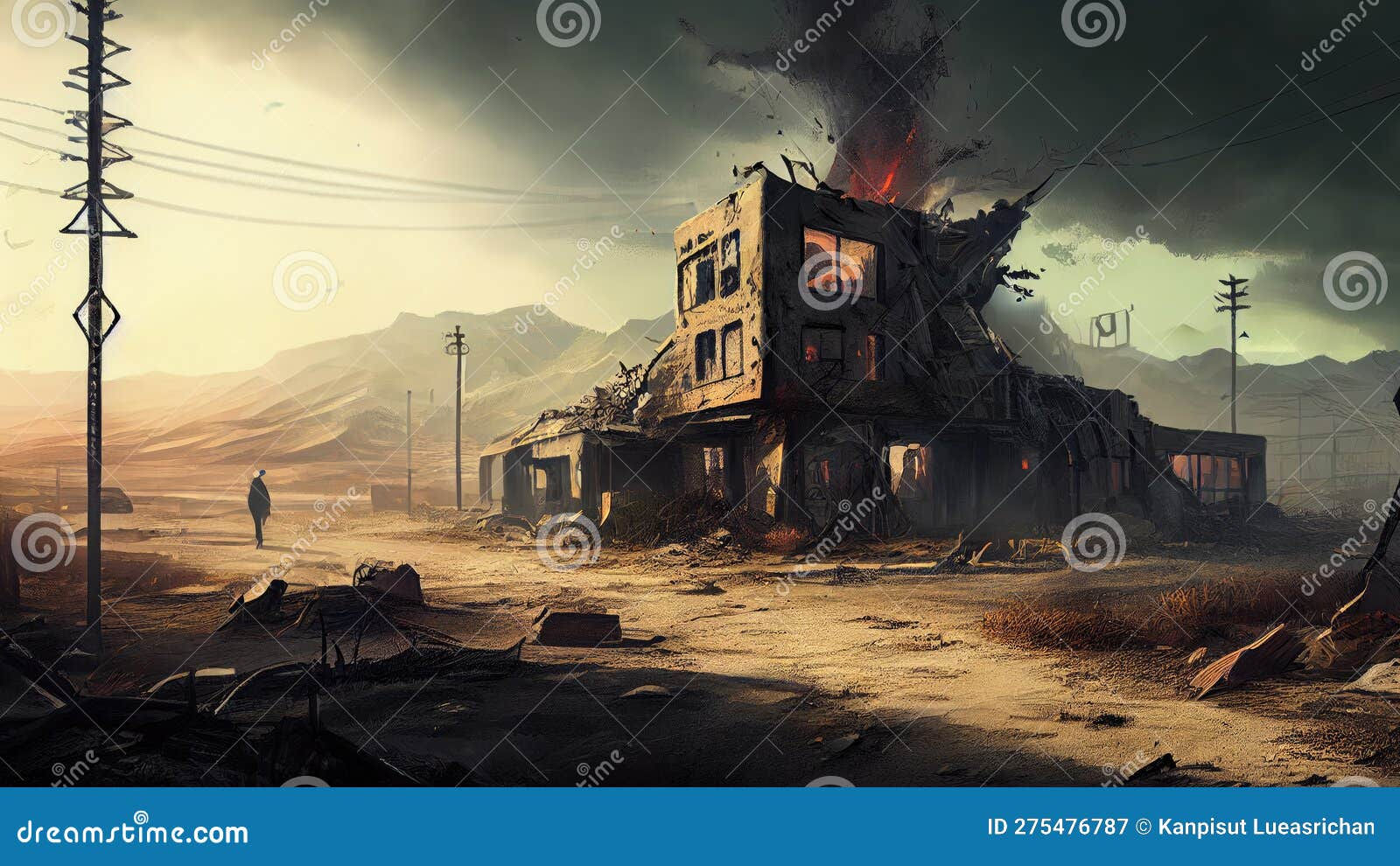 Wallpaper #uWhoHJMBSpphPi3-SyK8150 Destroyed City Post Apocalypse Concept Futuristic Cityscape