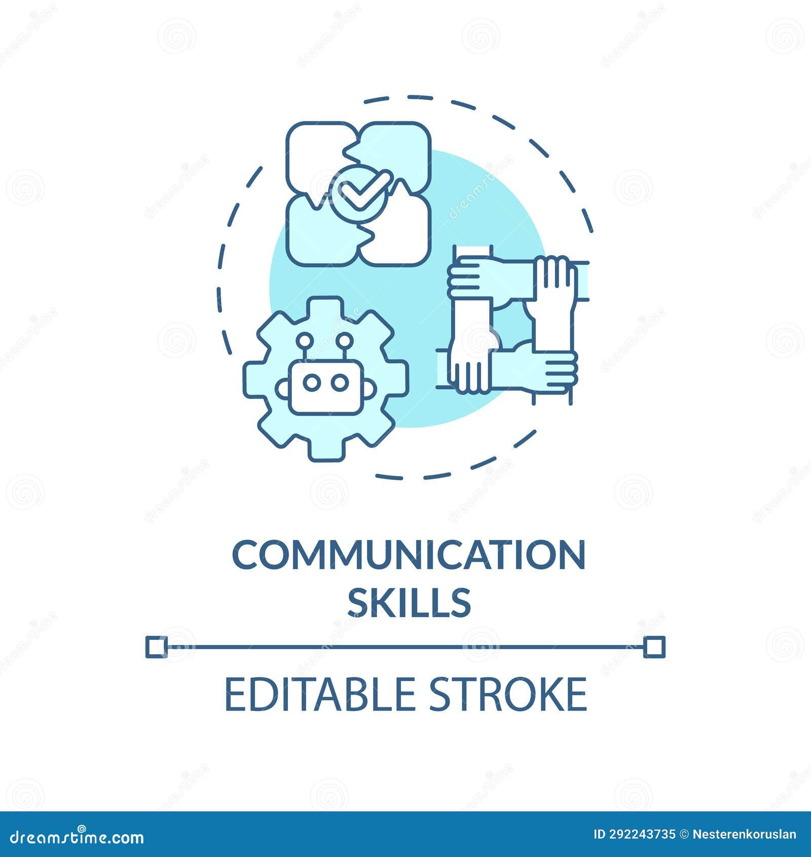 Wallpaper #___Pa5MB3lSXT3zUD-gs331 2d Blue Thin Linear Icon Communication Skills Concept Stock