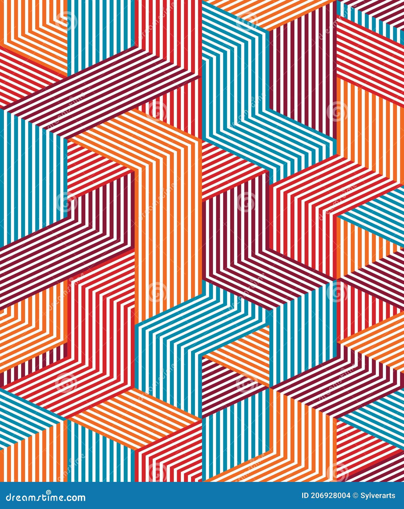 Wallpaper #1GfmC5MBSpphPi3-WtvR217 3D Dimensional Lined Cubes Seamless Pattern Geometric Endless Texture