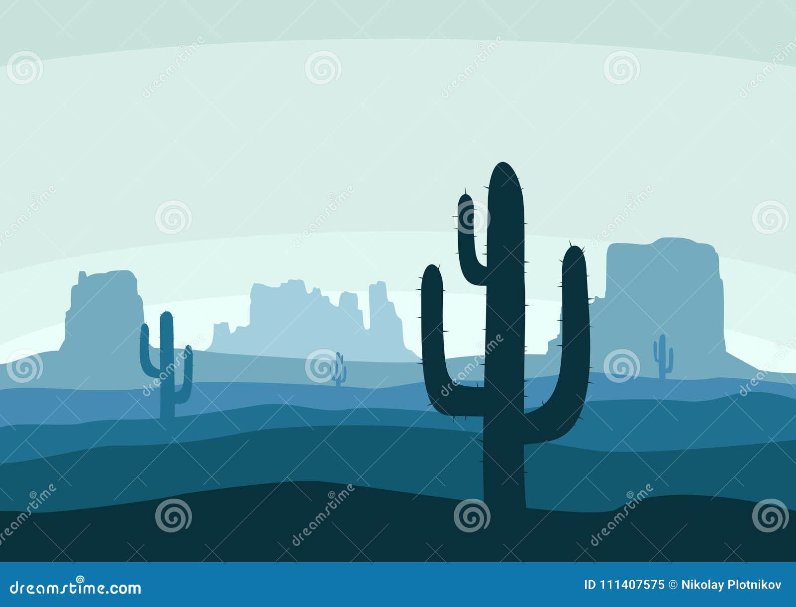 Wallpaper #x--qS5MBMN-XEVvVnztn280 Desert Landscape with Cactus Hills and Mountains Silhouettes Nature