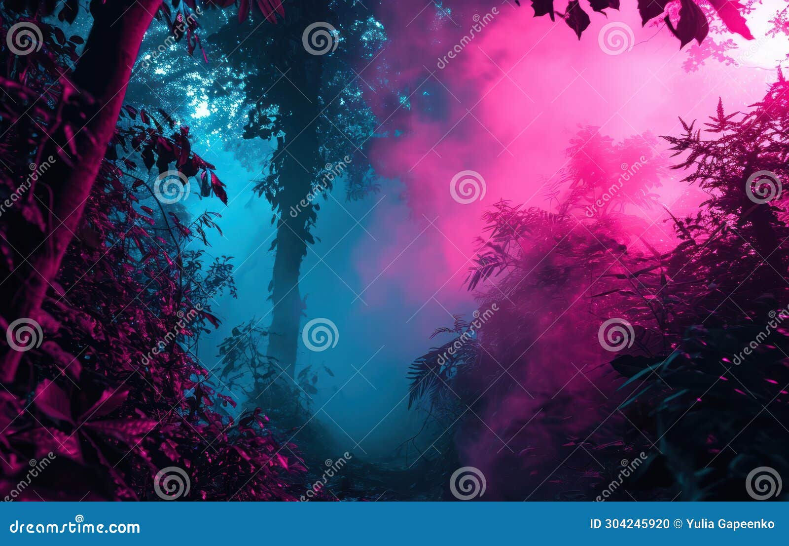 Wallpaper #r2fTEJMBSpphPi3-HPTq202 Dark Forest Abstract Wallpaper with Neon Lights Stock Photo Image of