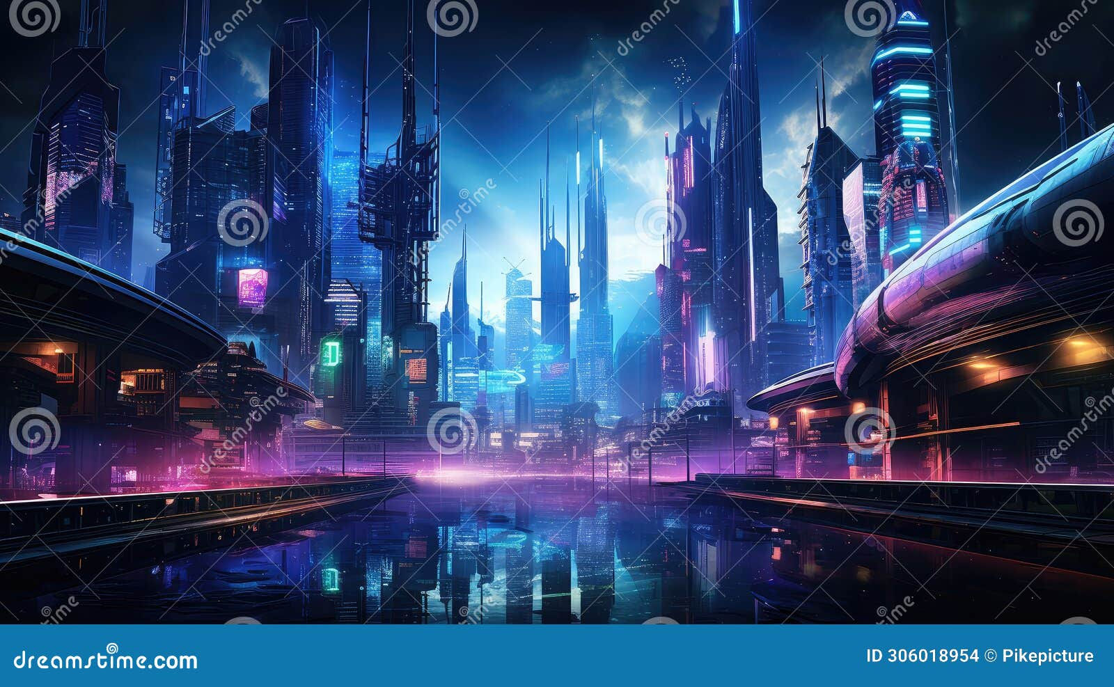 Wallpaper #tCwxSpMB0E1QgA7wY_W6154 Dystopian Cyberpunk Building Stock Illustration Illustration of