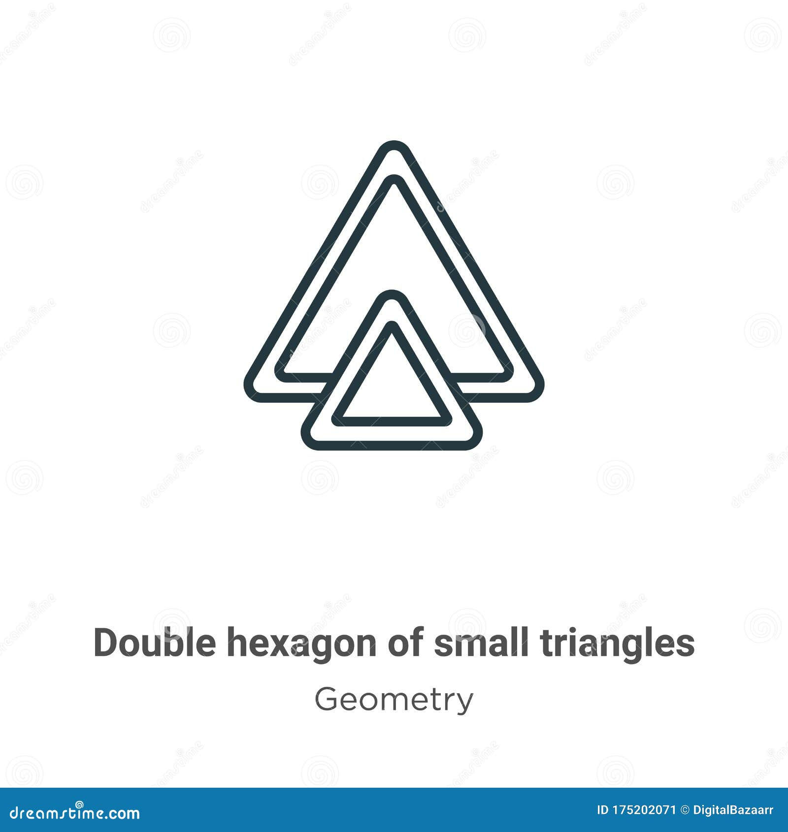 Wallpaper #5x2PLJMBlOZrFDOk38qJ122 Double Hexagon of Small Triangles Outline Vector Icon Thin Line Black