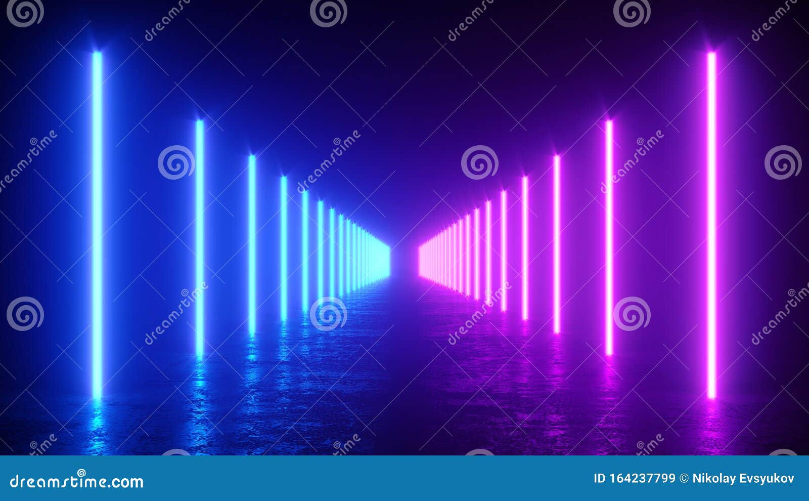 Wallpaper #VywZSpMB0E1QgA7wsvWg38 3D Render Illustration of Glowing Vertical Lines Neon Lights Abstract