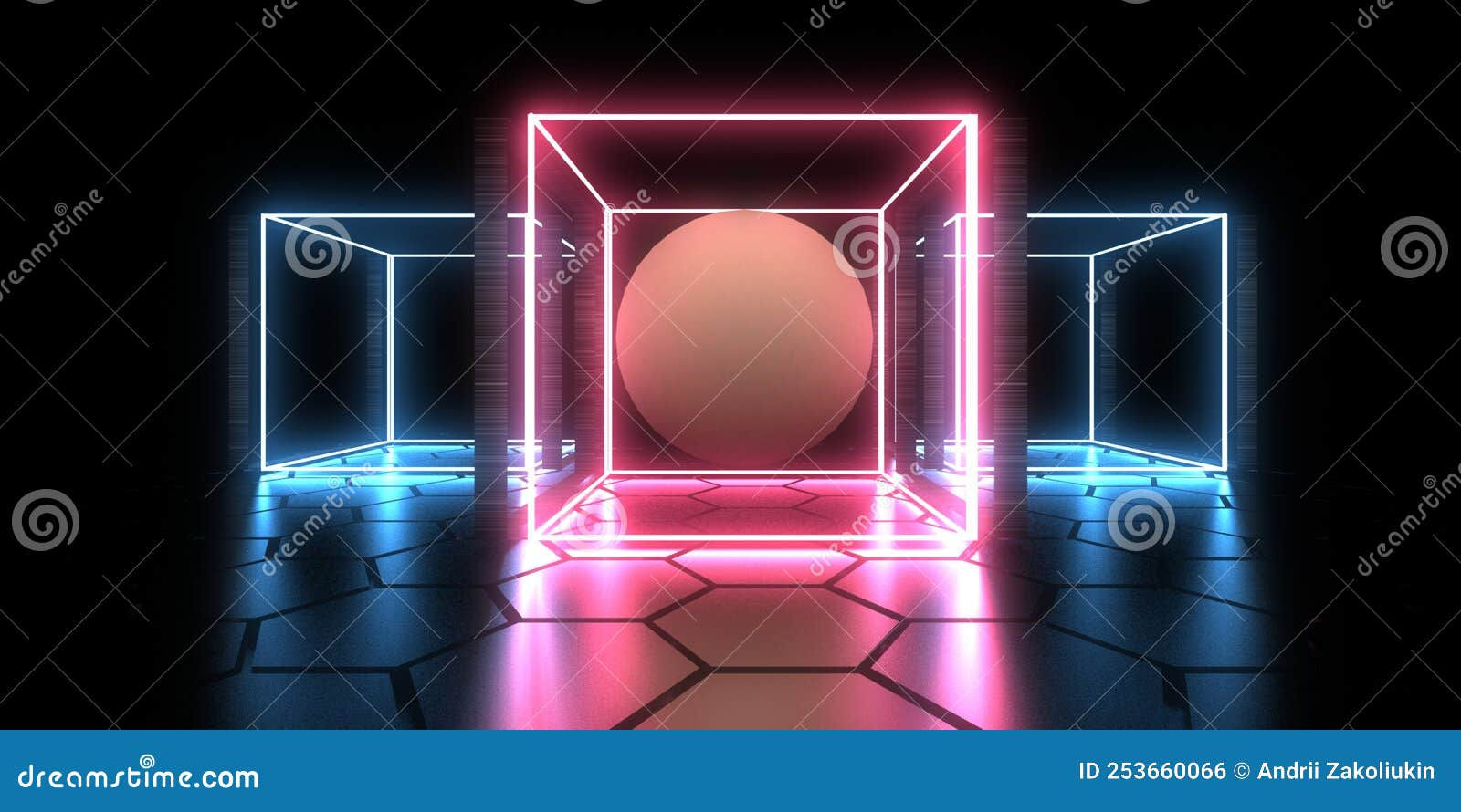 Wallpaper #A0ApMJMBJhL2WPbazsCh183 Abstract Background with Neon Lights Neon Cubes Space Construction