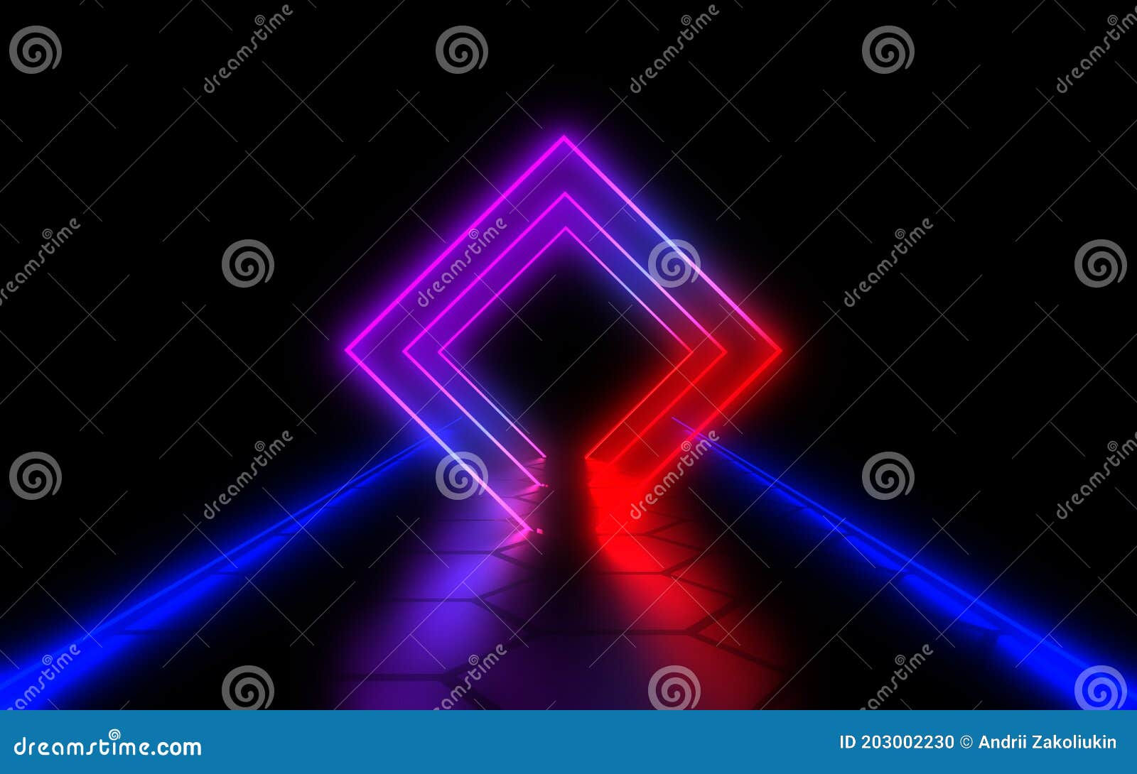 Wallpaper #A0ApMJMBJhL2WPbazsCh233 Abstract Background with Neon Lights 3D Illustration Stock