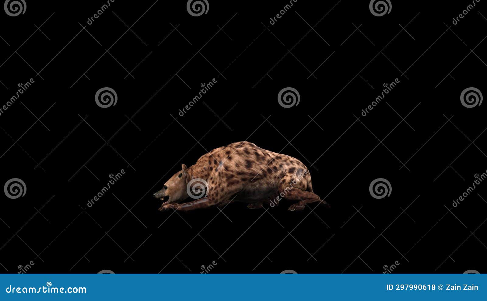 Wallpaper #vmczCZMBSpphPi3-o86c95 3D Hyena Army Crawling with Cycle View on Black Background 4K