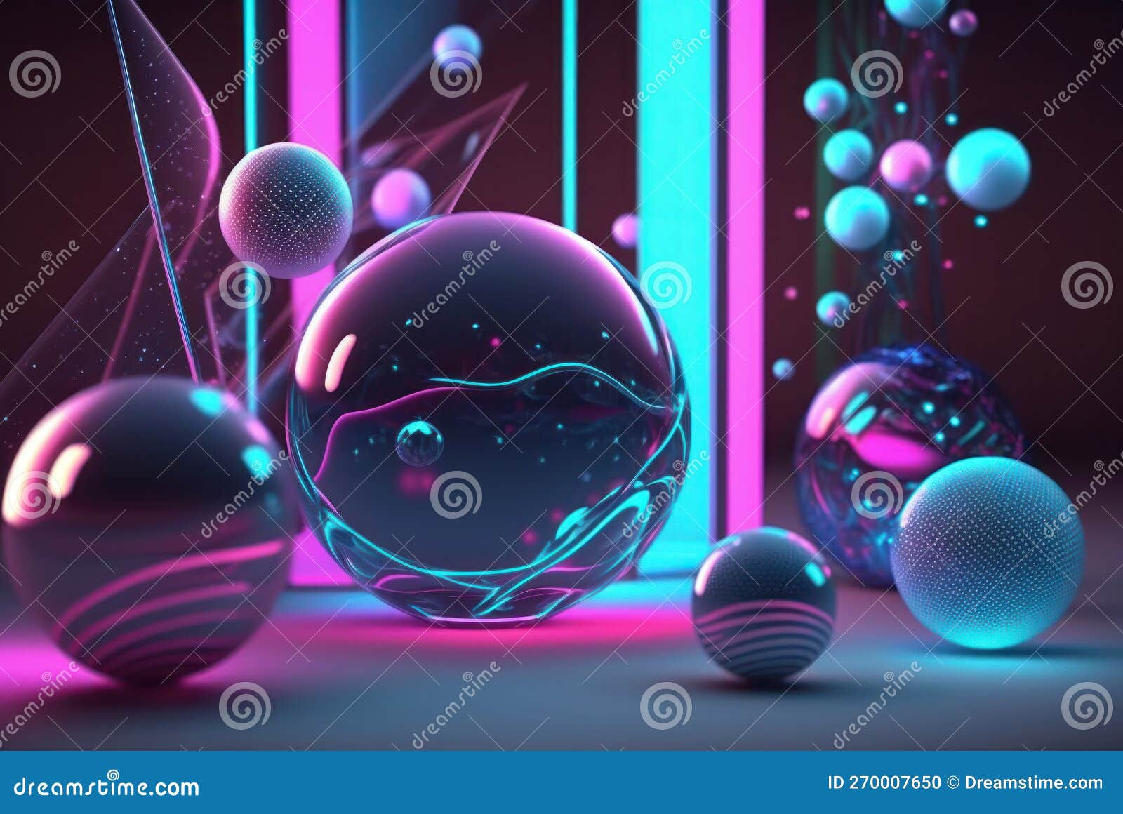 Wallpaper #VywZSpMB0E1QgA7wsvWg126 3D Render Realistic Neon Lights Lines and Bubbles Background Vector