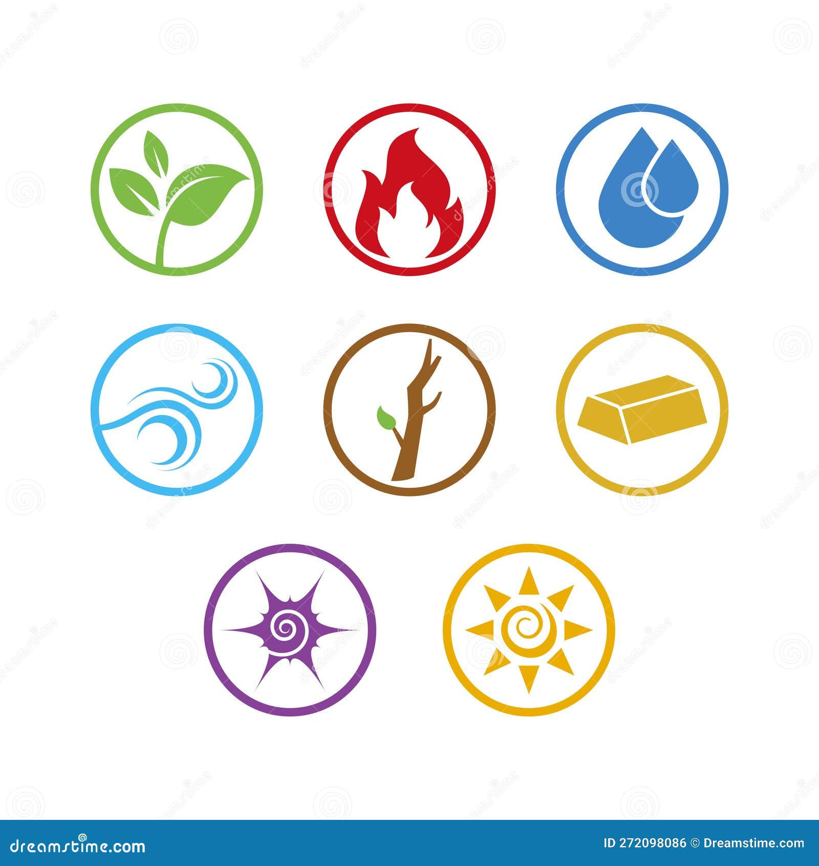 Wallpaper #MWff55IBSpphPi3-fDqn44 Five Elements and Nature Symbols Icon Set Vector Stock Vector