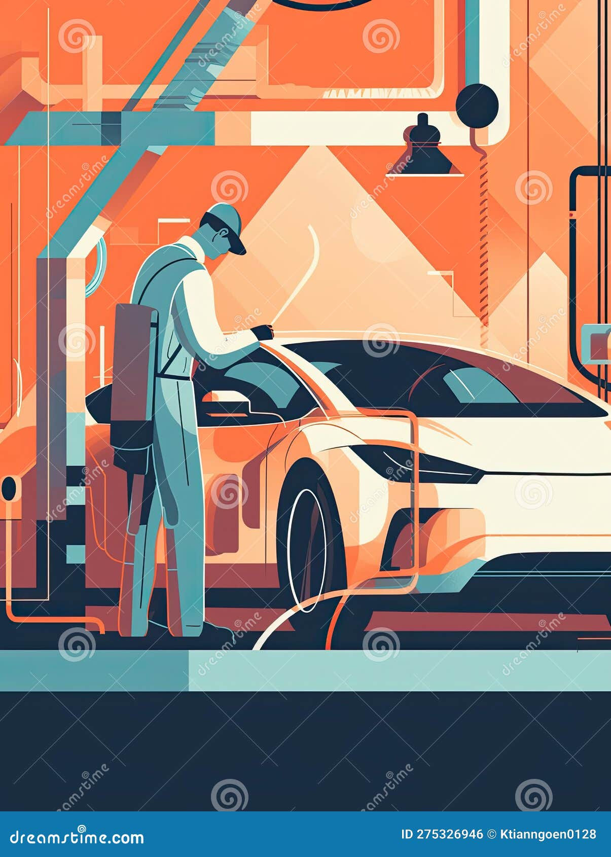 Wallpaper #d2dADpMBSpphPi3-yOmh230 Electric Vehicle Ev Engineer Wear Full Sefety Equipment Working on