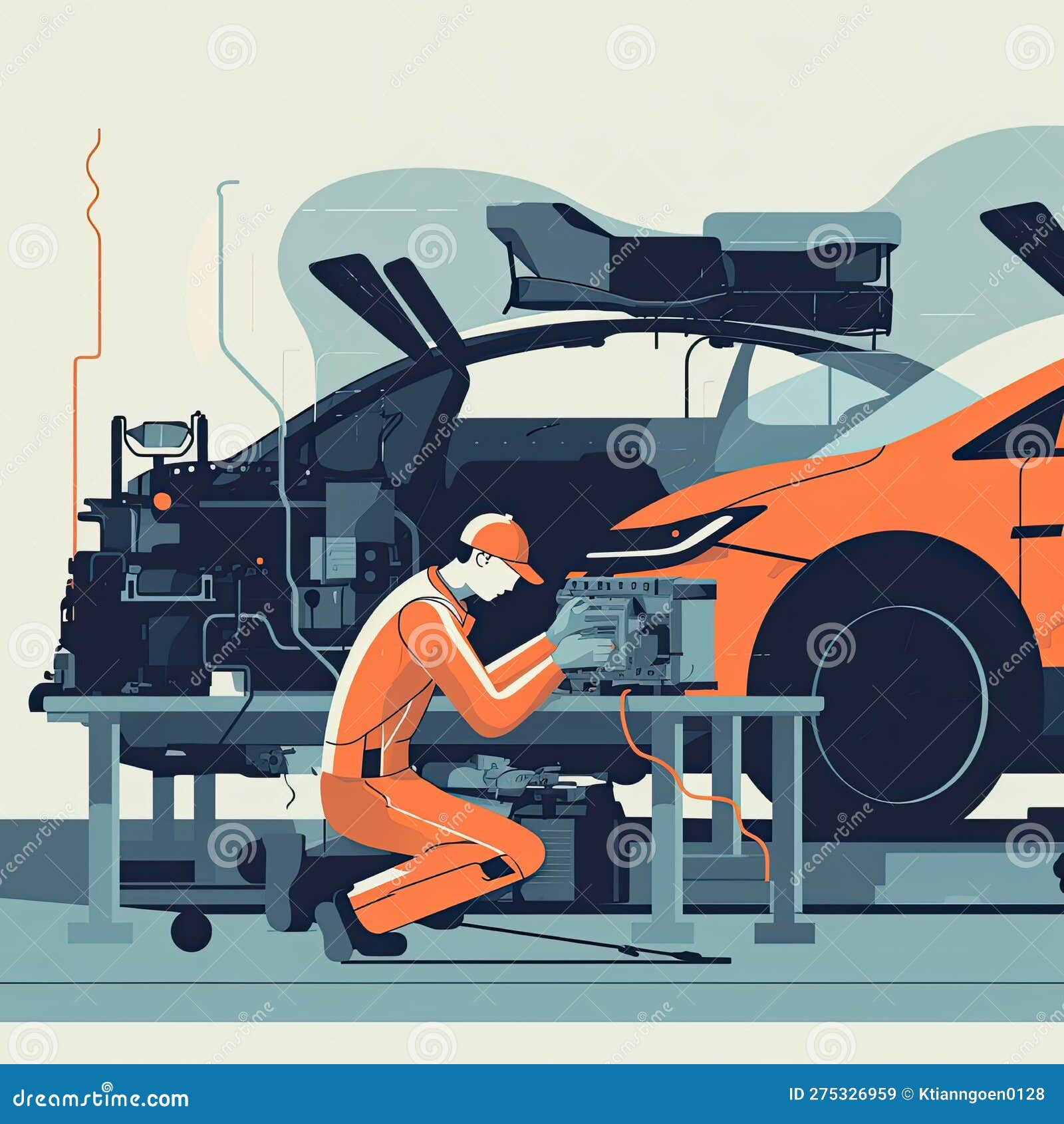 Wallpaper #d2dADpMBSpphPi3-yOmh178 Electric Vehicle Ev Engineer Wear Full Sefety Equipment Working on
