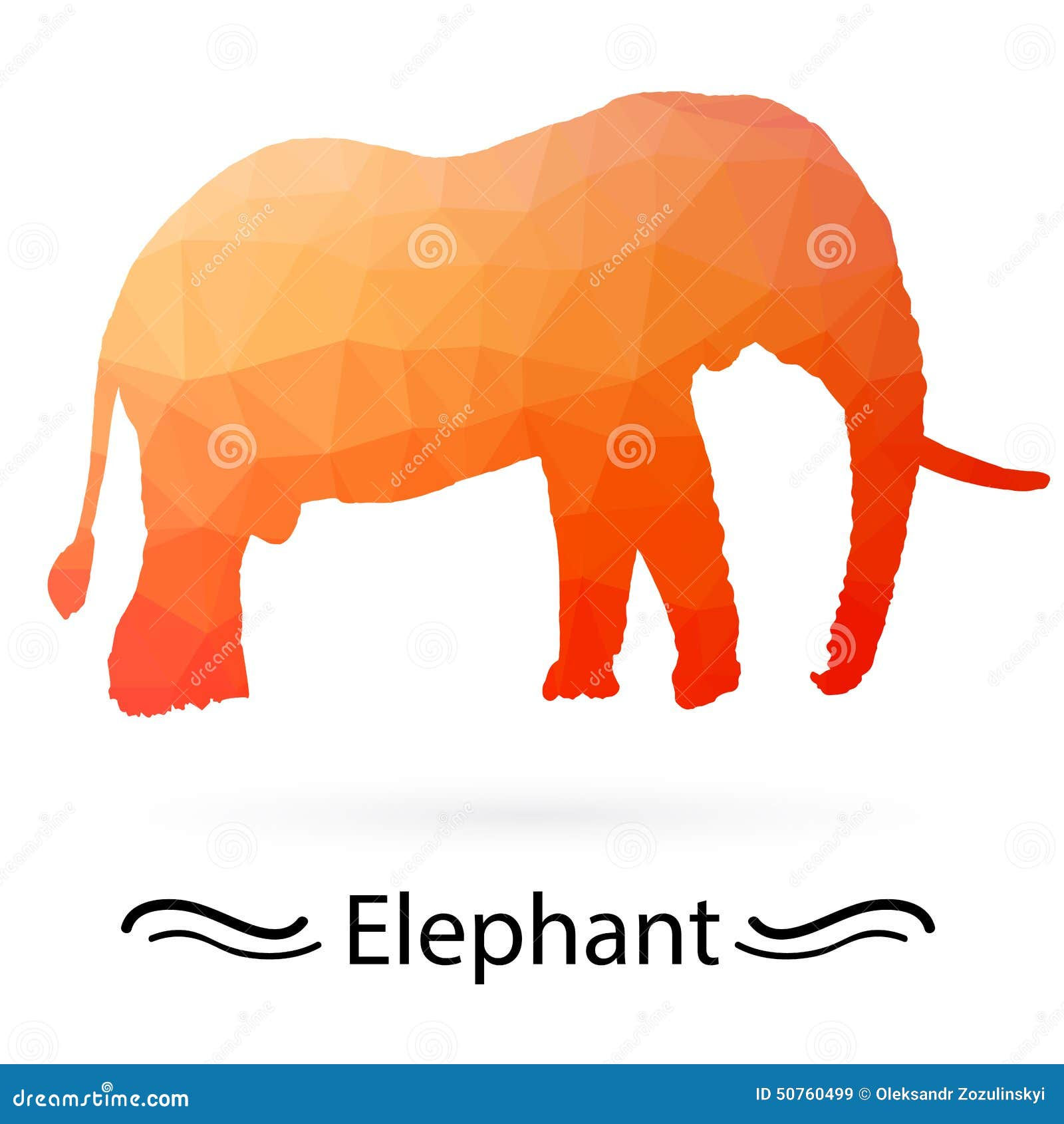 Wallpaper #b2c__JIBSpphPi3-Q5ew270 Elephant with Triangles of Different Colors Vector Stock Vector