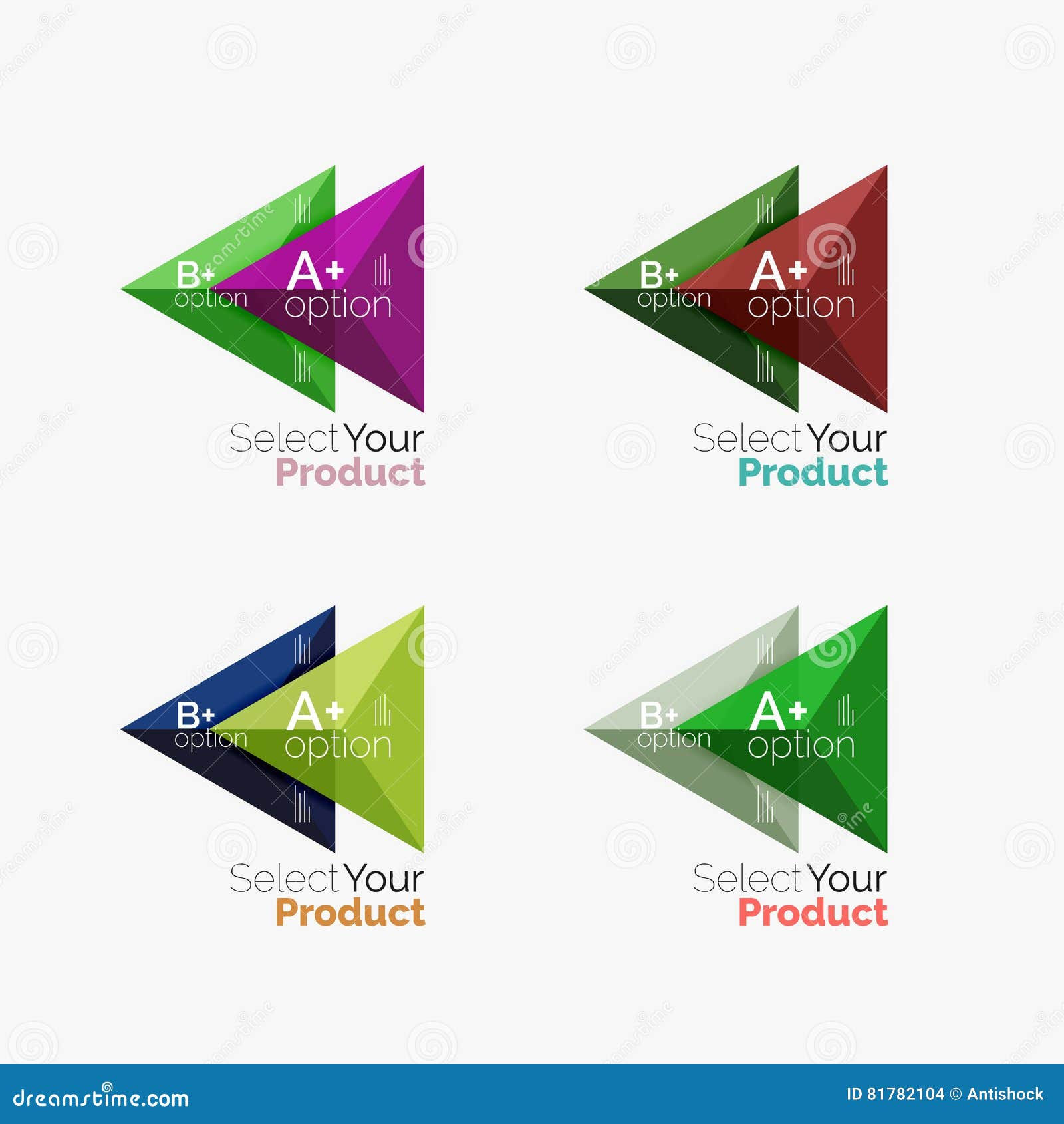 Wallpaper #VWcrC5MBSpphPi3-B9iE375 Set of Triangle Option Infographic Layouts Ilustracao Do Vetor