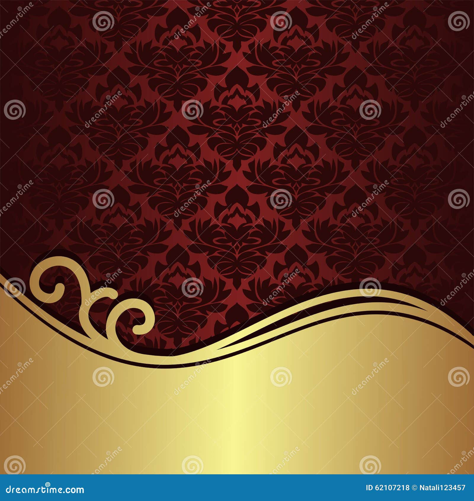 Wallpaper #nOp8V5MBlwTYPL186RF1208 Elegant Red Background with Golden Border Stock Vector Illustration