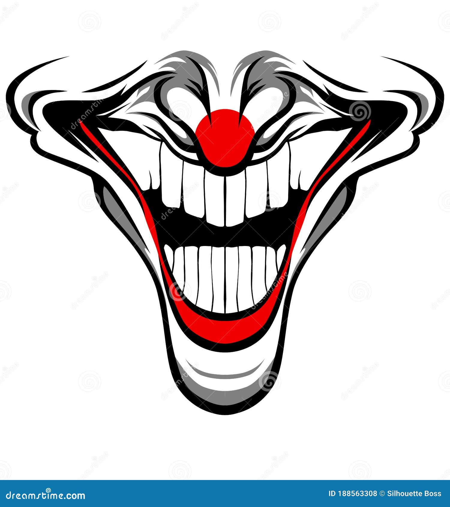 Wallpaper #s2eU95IBSpphPi3-kIZO166 Evil Clown Face with Red Lips and Nose Creepy Clown or Horror Clown