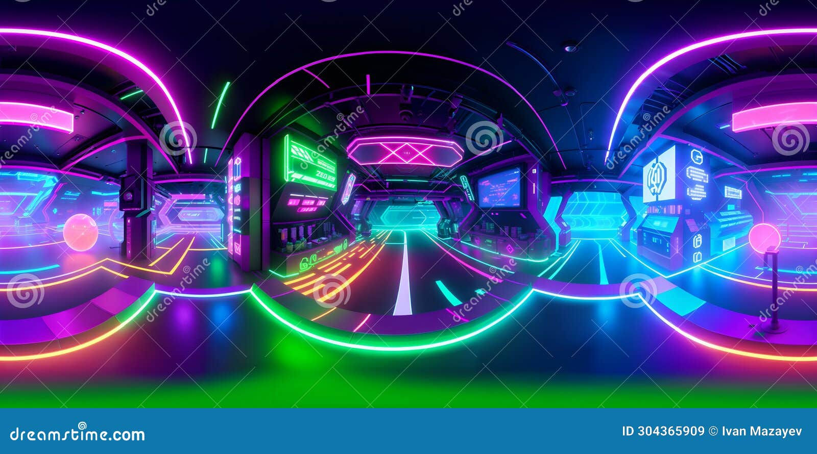 Wallpaper #Dm1laJcBycdYOYFTe3B194 Equirectangular Cyberpunk City Street 360 Degree Hdri Map Stock Image