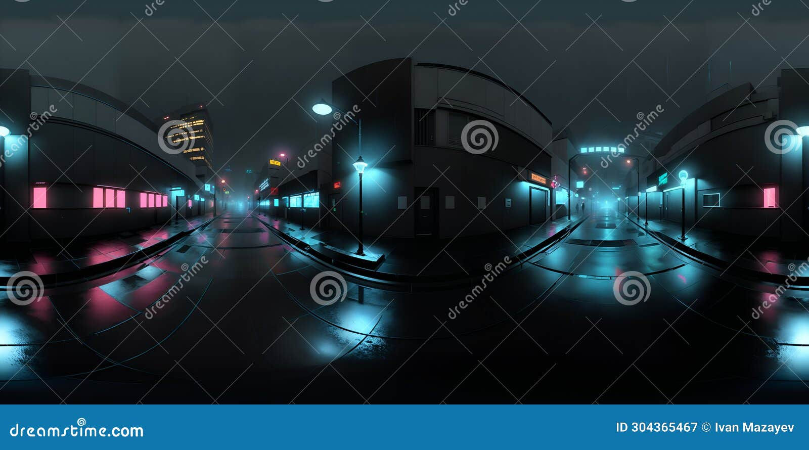 Wallpaper #ydaCbJMBUgzxPzCh5_DA271 Equirectangular Cyberpunk City Street 360 Degree Hdri Map Stock