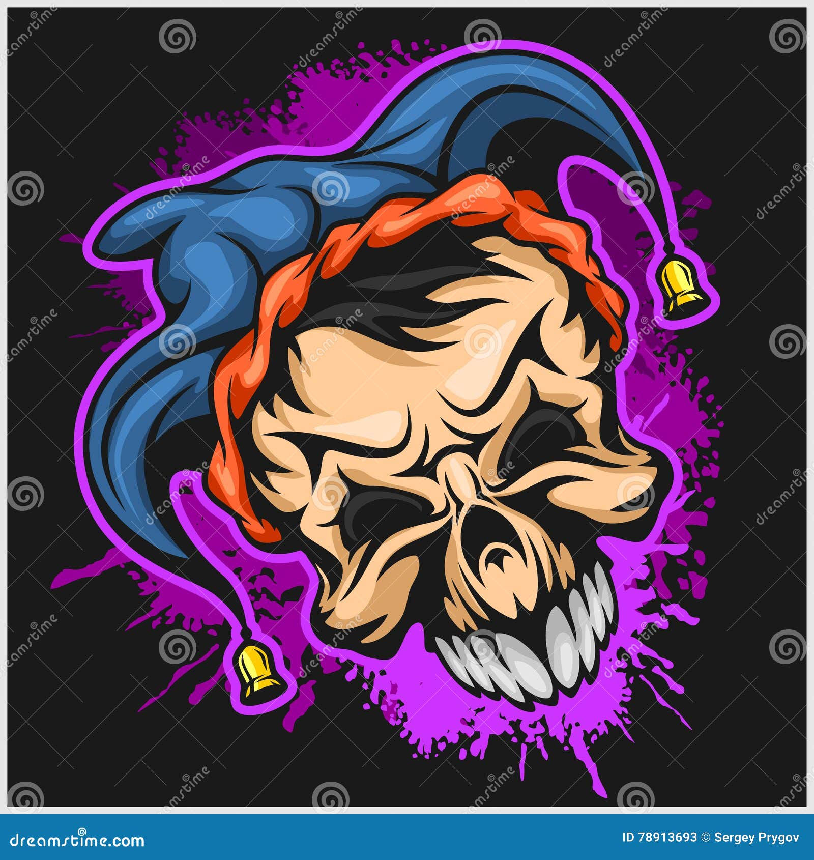 Wallpaper #dhmMLo8BtGB6xQ78ZZUX22 Evil Scary Clown Halloween Monster Joker Character Stock Vector