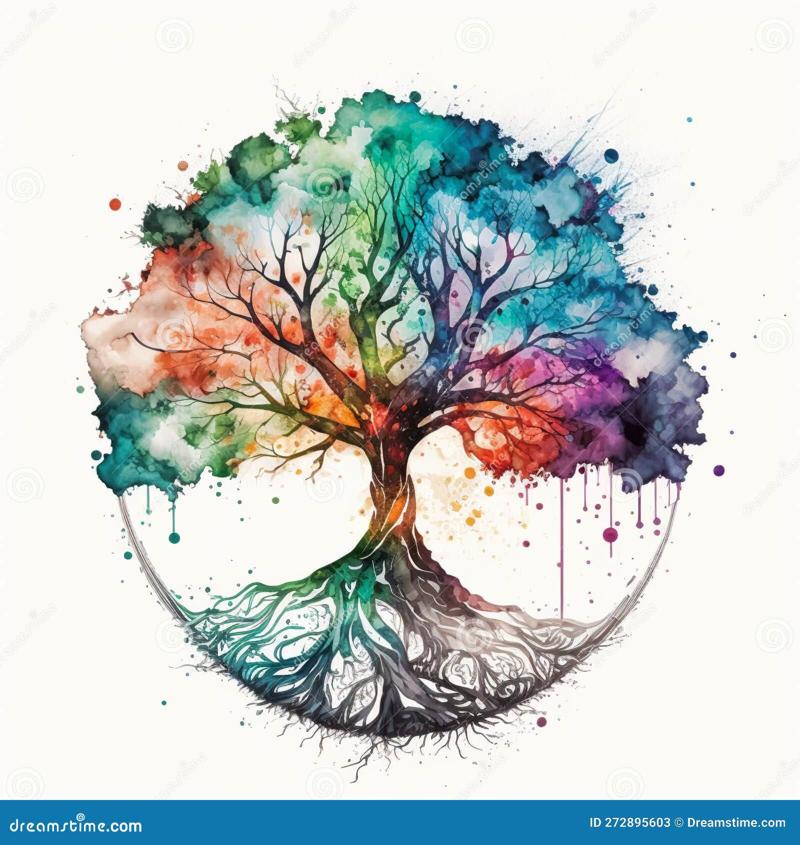 Wallpaper #sxqQTpMB1yWOL4qge31q310 Watercolor Style Tree of Life Mythological Sacred Tree Spiritual Life