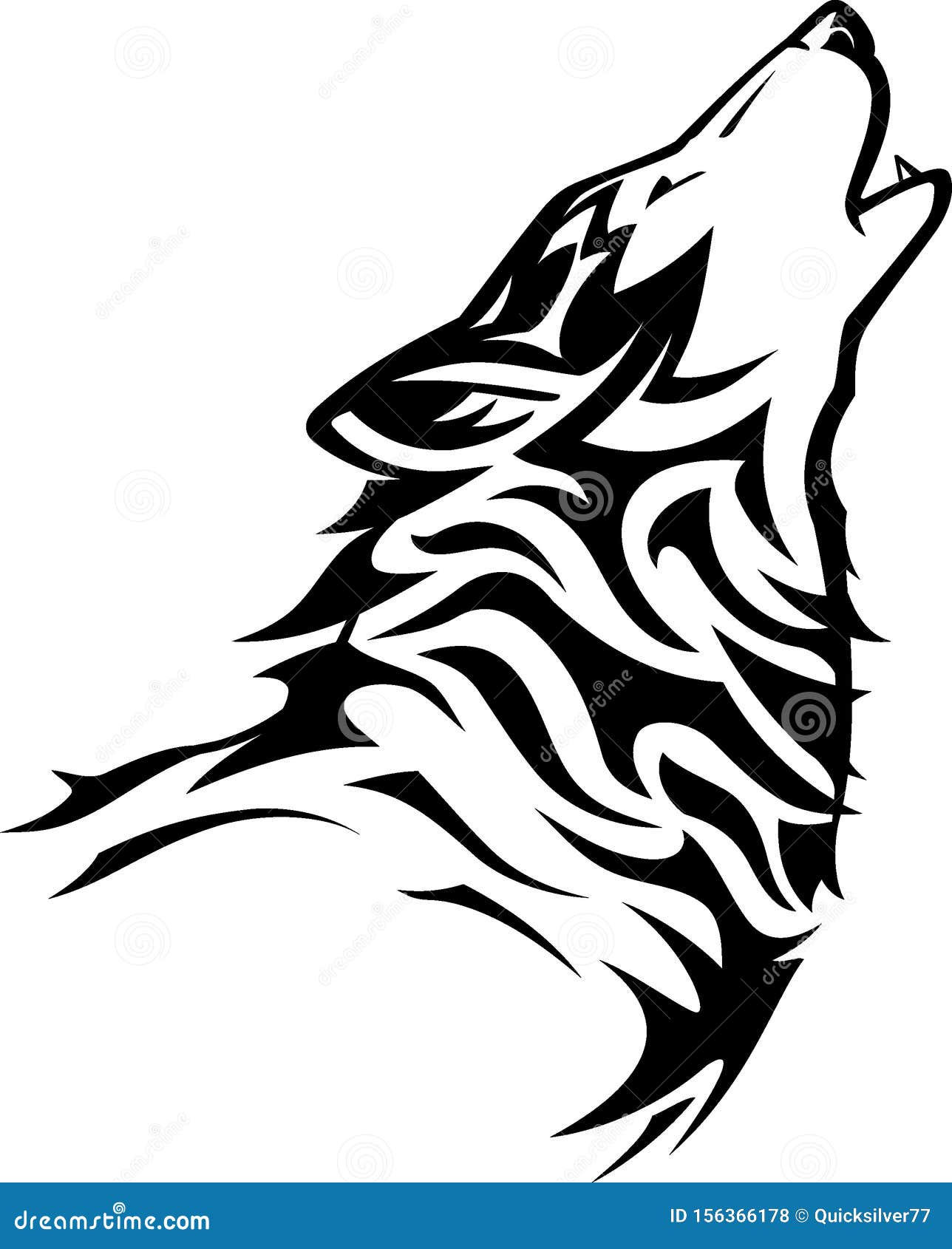 Wallpaper #4h3xLJMBlOZrFDOkhswd281 Wolf Howling Art Work Side View Stock Vector Illustration of Logo