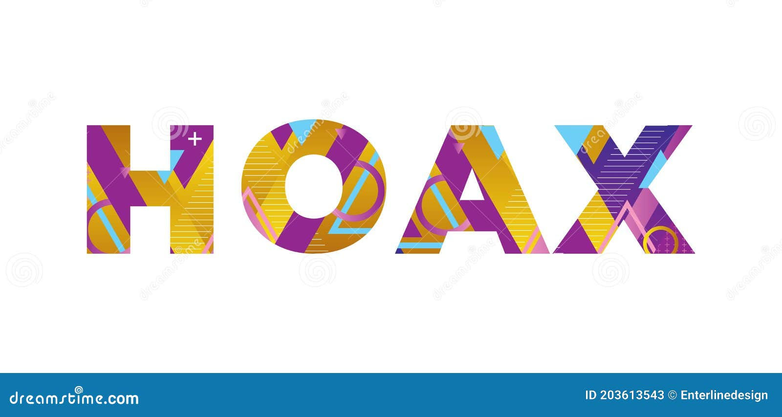 Wallpaper #nWdA85IBSpphPi3-JnTg248 Hoax Concept Retro Colorful Word Art Illustration Stock Vector