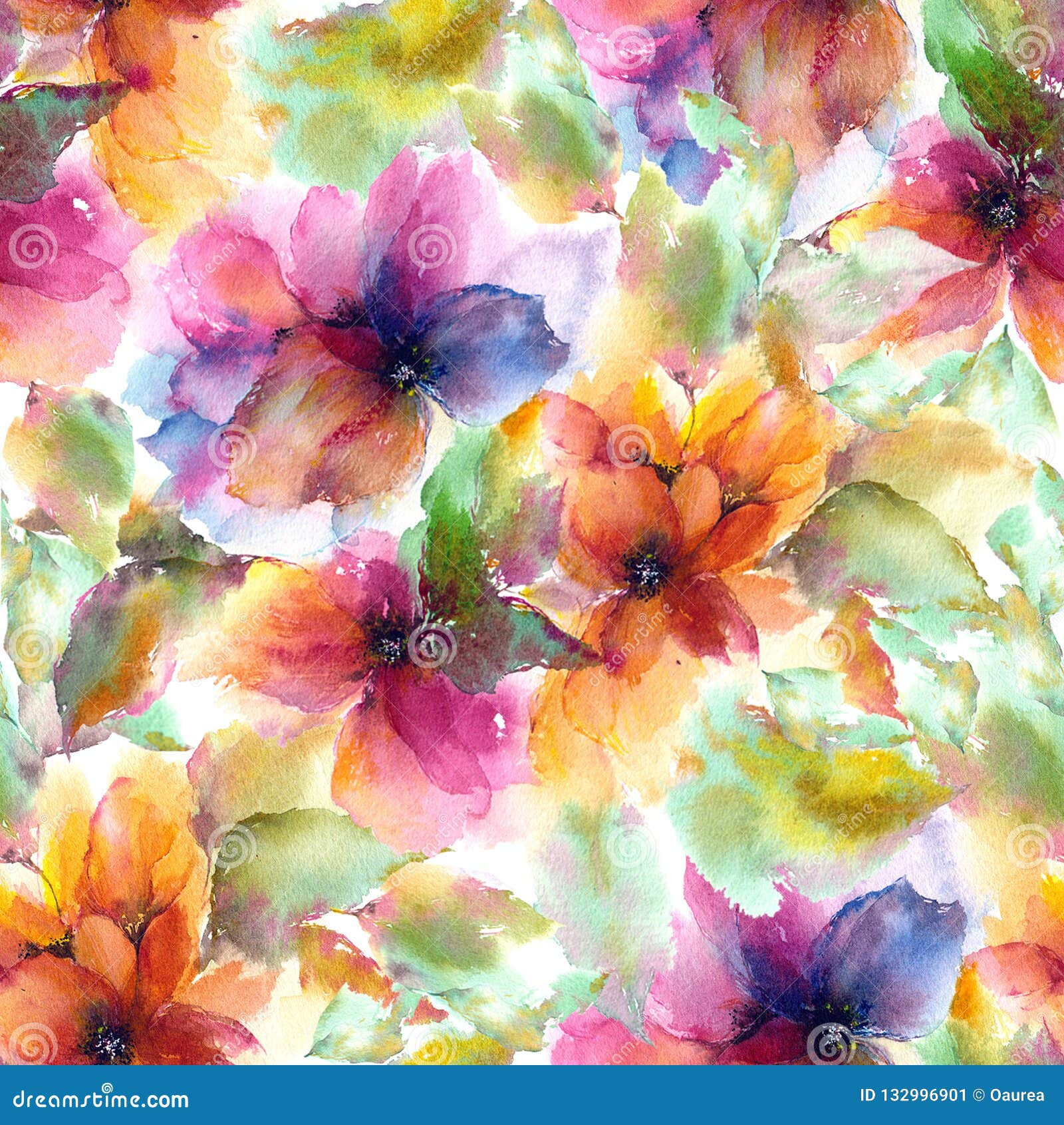 Wallpaper #tBmwIY8BtGB6xQ78tH-L28 Seamless Floral Pattern Watercolor Flowers Background Colorful