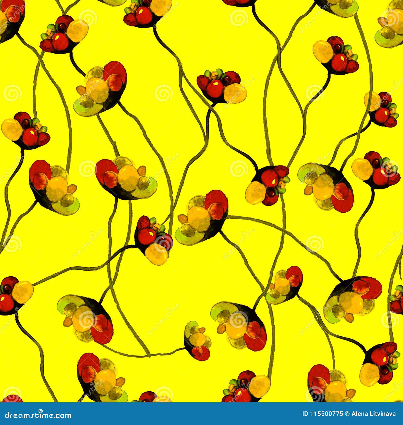 Wallpaper #LXf-KJMB-pgBXx60Uqym262 Watercolor Floral Repeat Pattern Can Be Used as a Print for Fabric