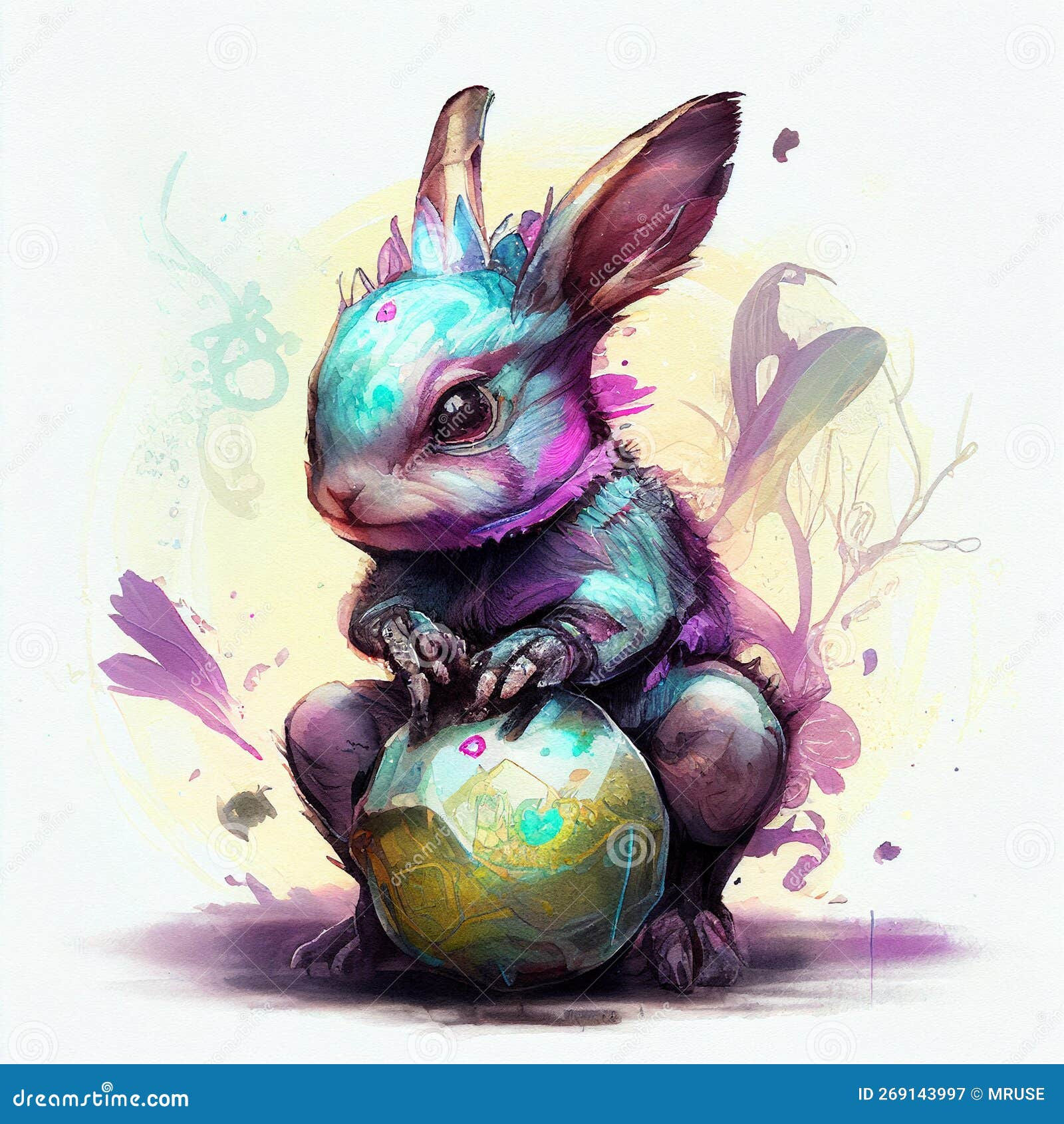 Wallpaper #qa3MMZMBKf019FdaUxGB96 Illustration Cyberpunk Easter Bunny and Easter Egg in Basket Created