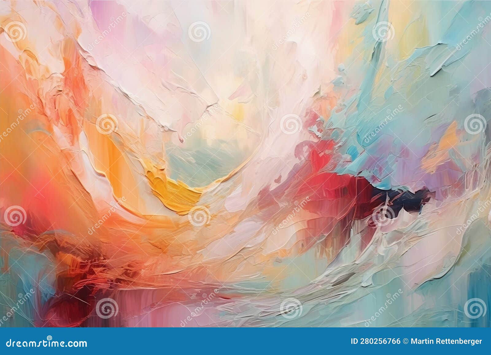 Wallpaper #57iu3JIBJvJKYCmEkfzN92 Abstract Art Painting with Warm Colors Generative AI Stock