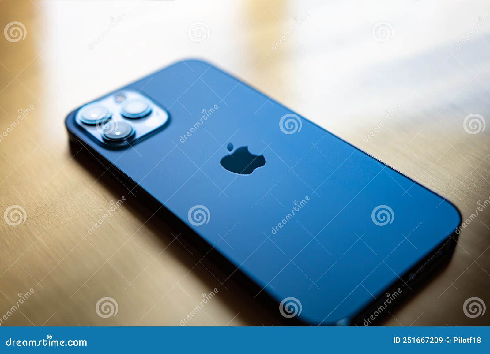 Wallpaper #MWeD6pIBSpphPi3-6Eej62 Shot of New Apple iPhone 12 Pro Max Blue Color Isolate on Golden