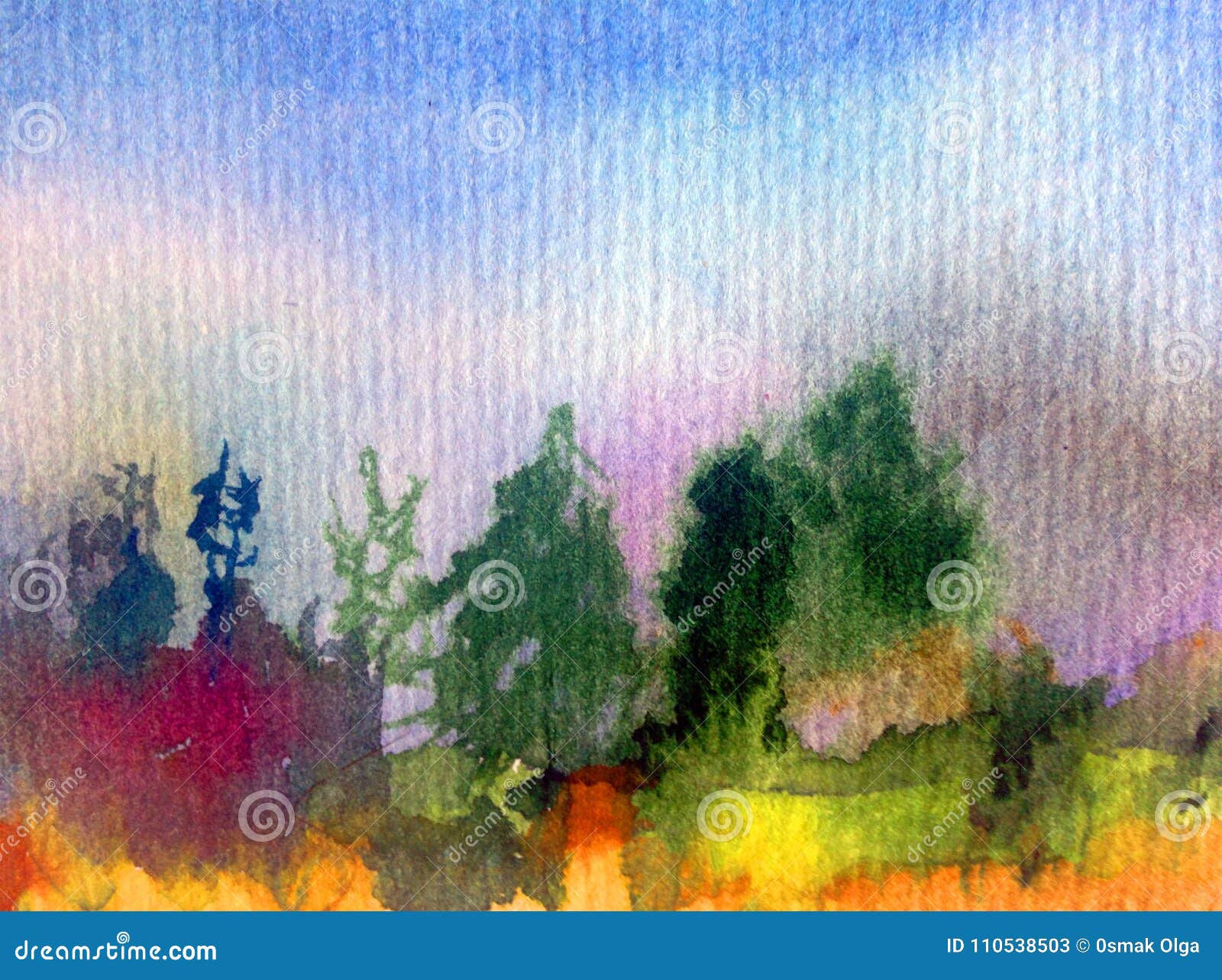 Wallpaper #1mjGGZMBSpphPi3-6hiW145 Watercolor Art Abstract Background Fresh Beautiful Landscape Sky Forest