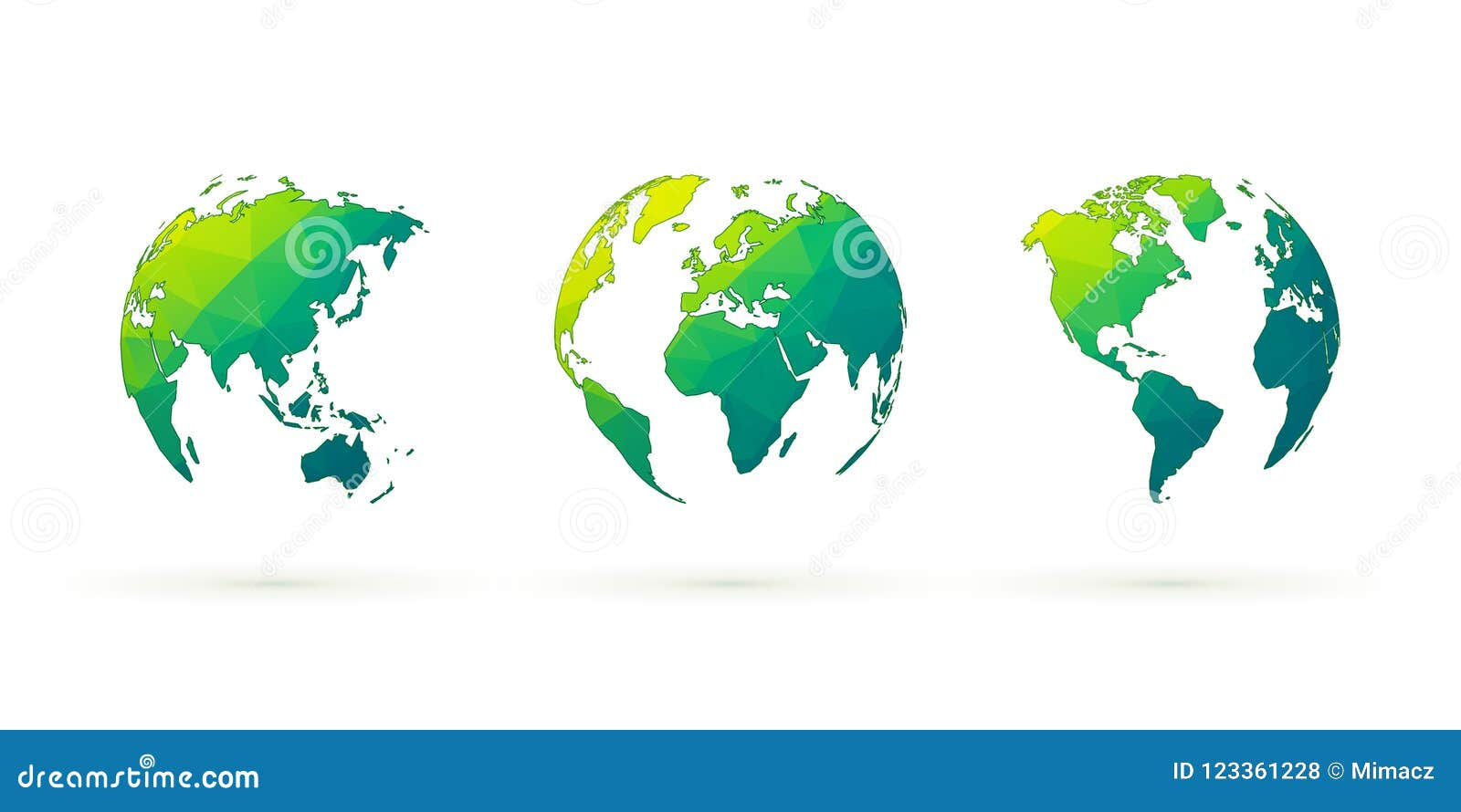 Wallpaper #BGcT6pIBSpphPi3-TUVE26 Abstract Green Globes Vector Set World Planet Earth with Geometr Stock