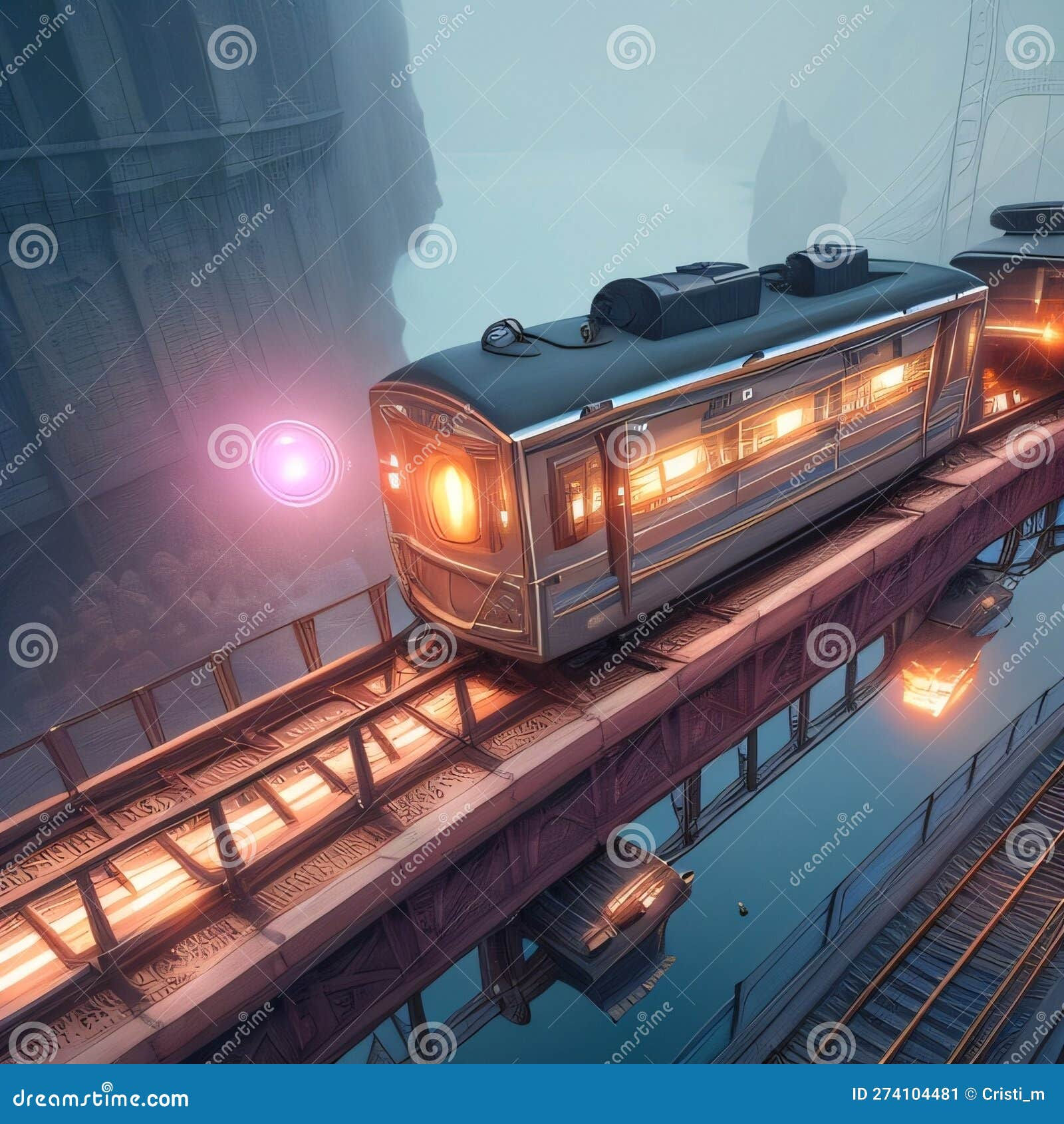 Wallpaper #xqU8MpMB0vj5YdARJtON29 AI Generated Image Cyberpunk Train Riding in a Science Fiction